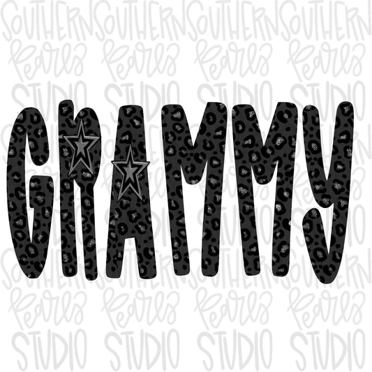 GRAMMY black leopard | Sublimation Design | Digital Download | Women’s, Kids Shirt PNG