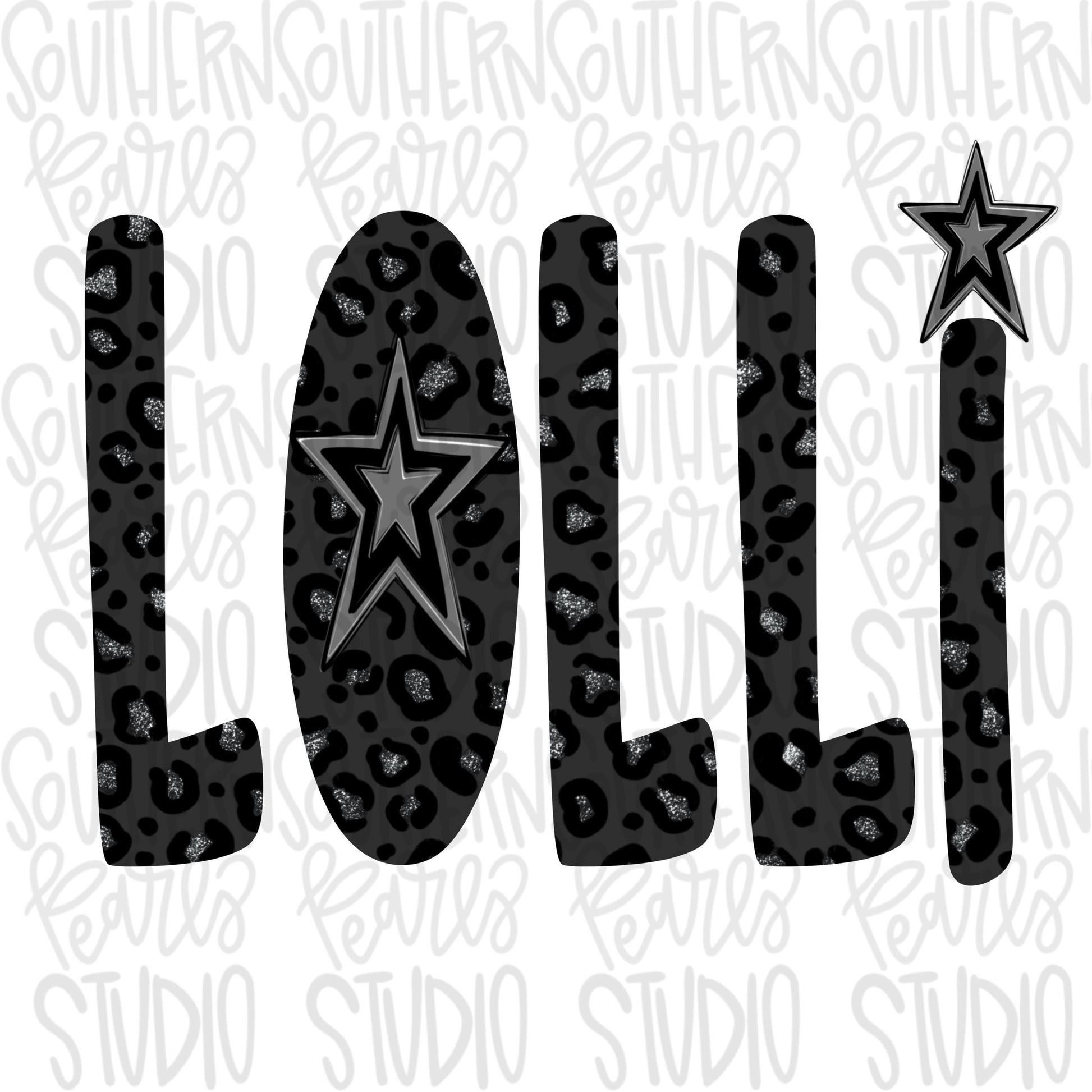 LOLLI black leopard | Sublimation Design | Digital Download | Women’s, Kids Shirt PNG