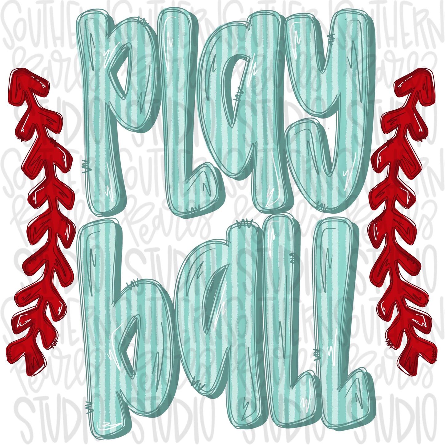 Play ball stripes and laces | softball and baseball | Go Team | PNG | Sublimation | Design Download