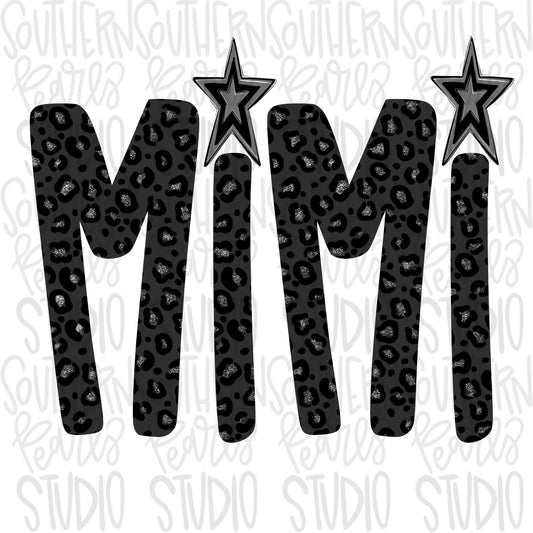 MIMI black leopard | Sublimation Design | Digital Download | Women’s, Kids Shirt PNG