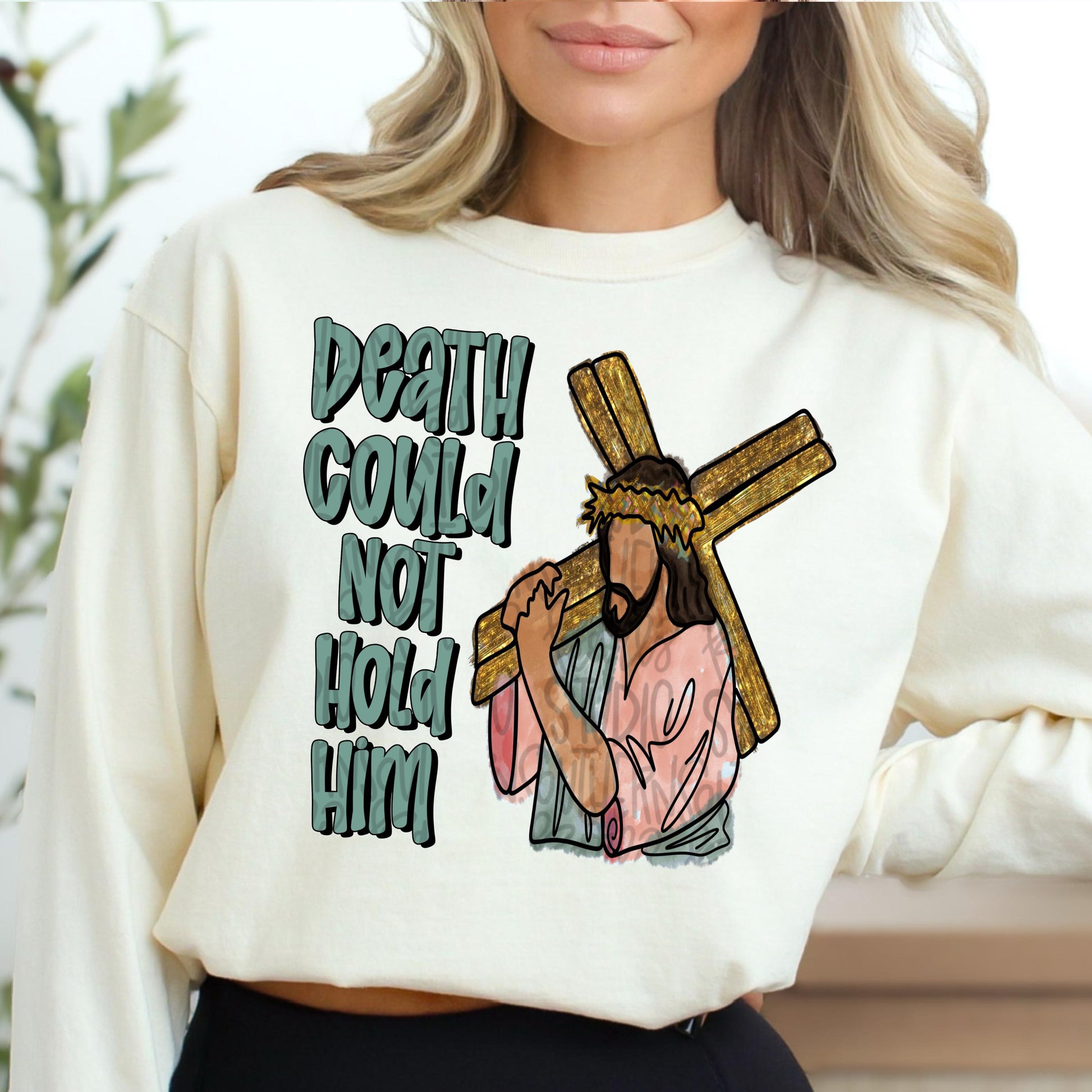 Death could not hold Him | Jesus carrying His cross | Easter | Sublimation Design | Digital Download | Women’s, Kids Shirt PNG