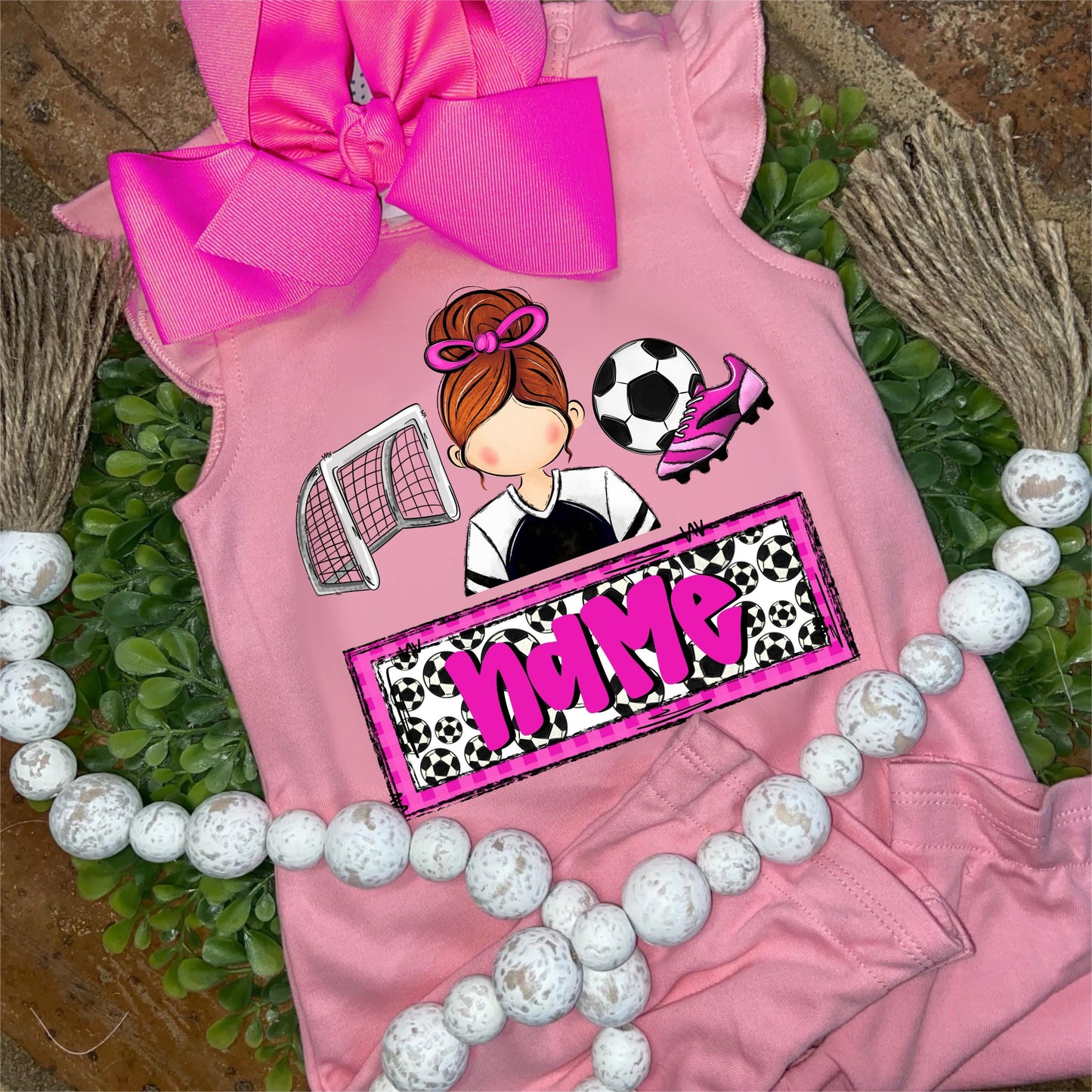 Soccer trio with name patch | soccer girl goal ball cleats | red hair | Sublimation Design | Digital Download | Women’s, Kids Shirt PNG