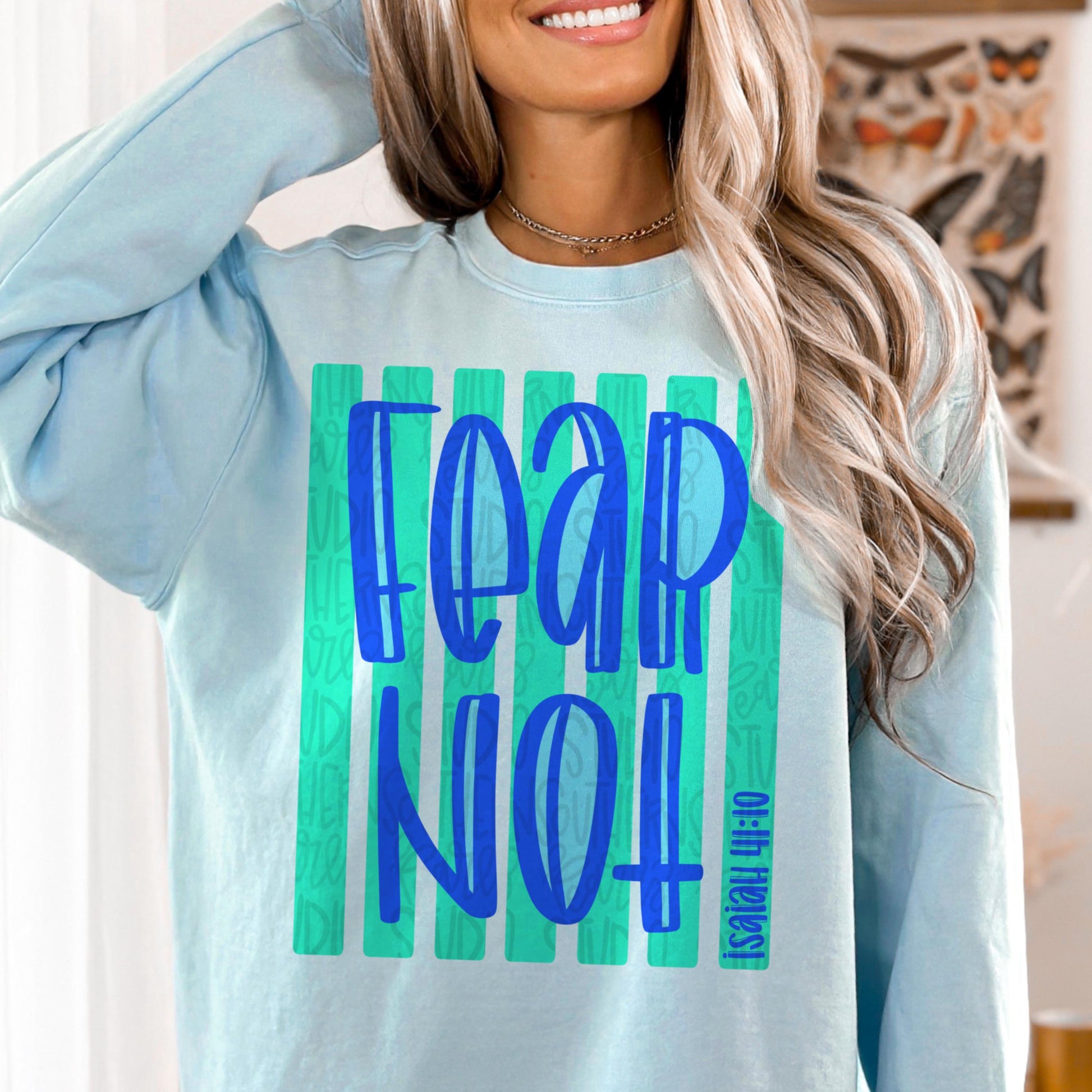 Fear Not Stripes | Isaiah 41:10 | Sublimation Design | Digital Download | Women’s, Kids Shirt PNG