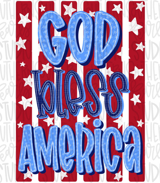 God bless Stripes | Patriotic | Sublimation Design | Digital Download | Women’s, Kids PNG