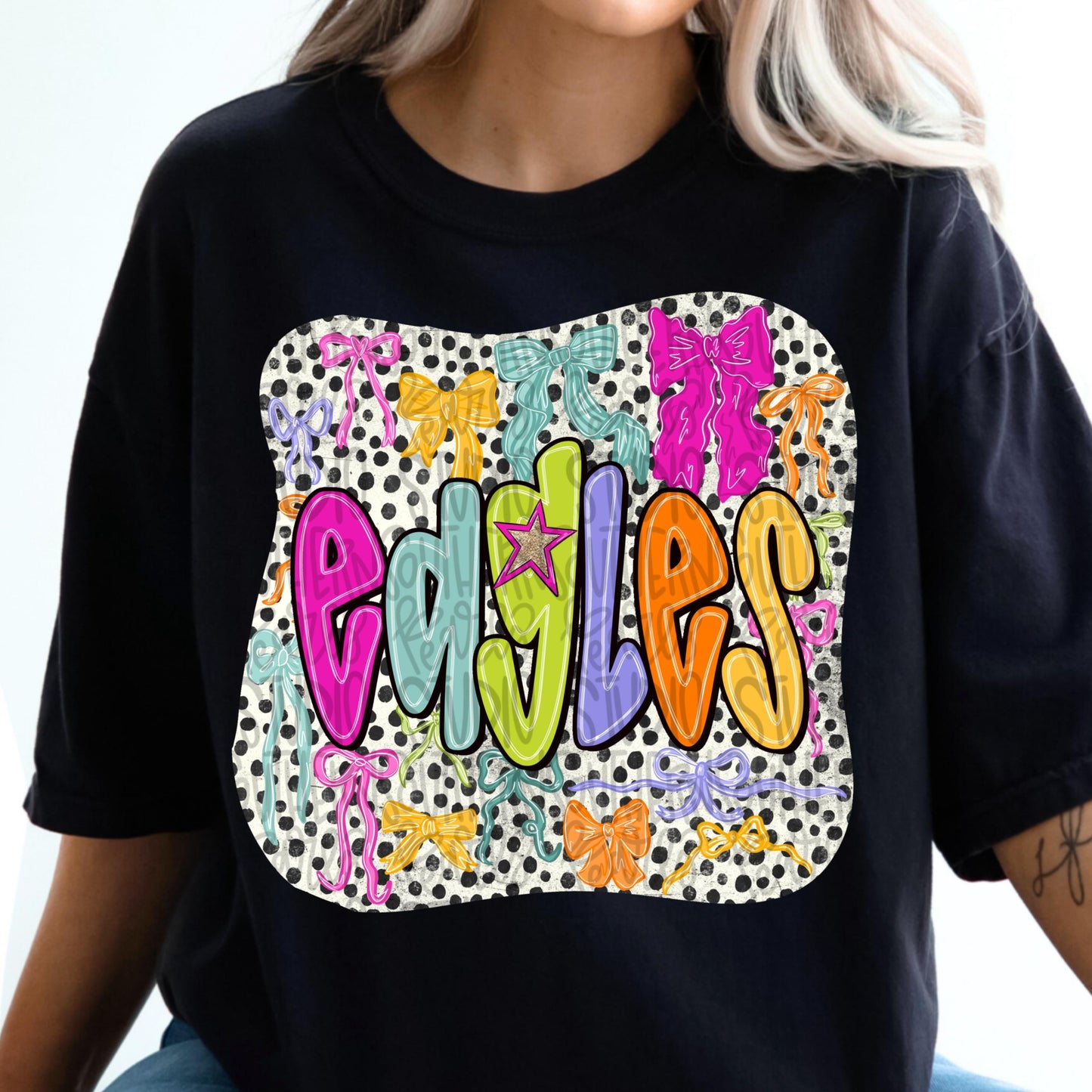 Rockets colorful bows | preppy coquette | Sublimation Design | Digital Download | Women’s, Kids Shirt PNG