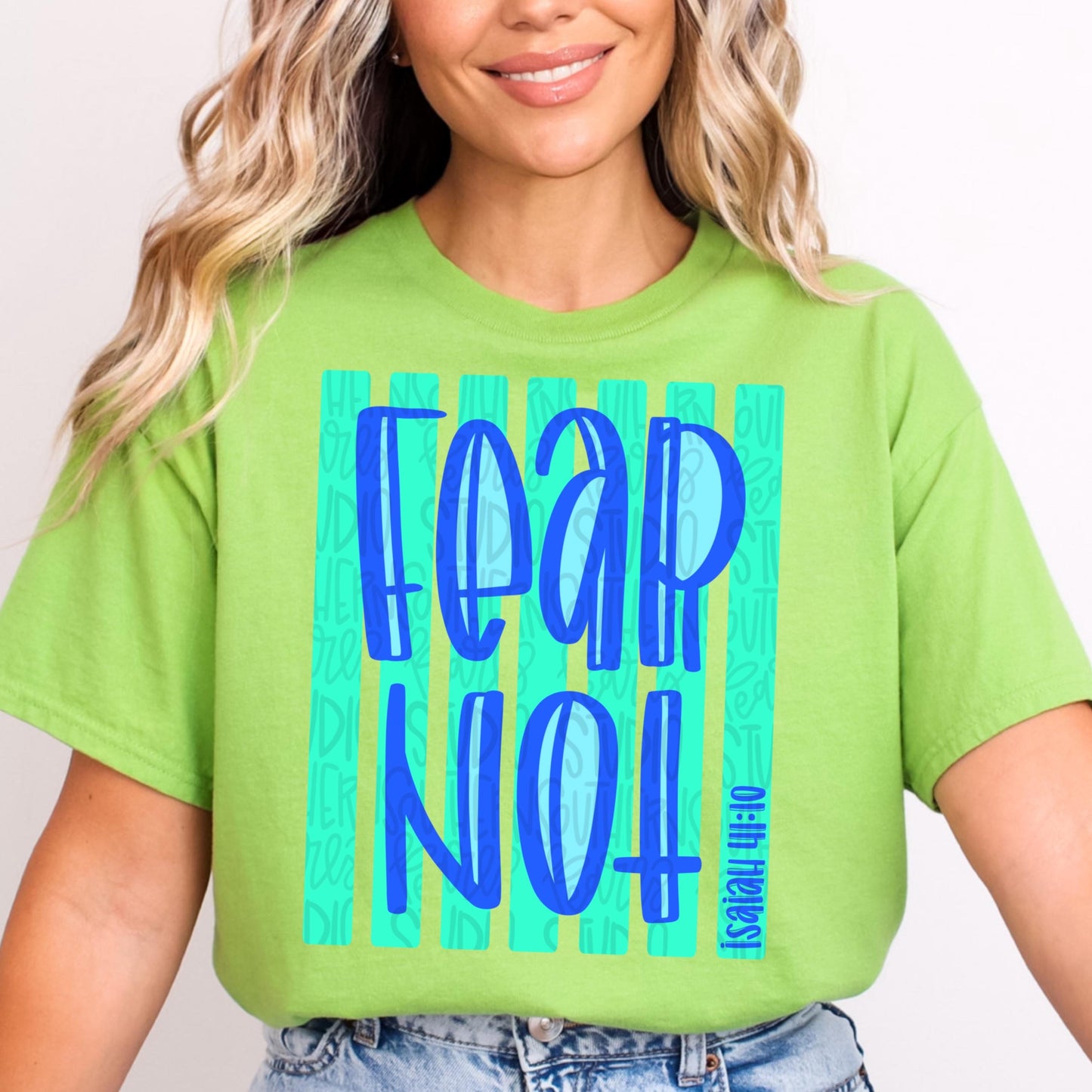 Fear Not Stripes | Isaiah 41:10 | Sublimation Design | Digital Download | Women’s, Kids Shirt PNG