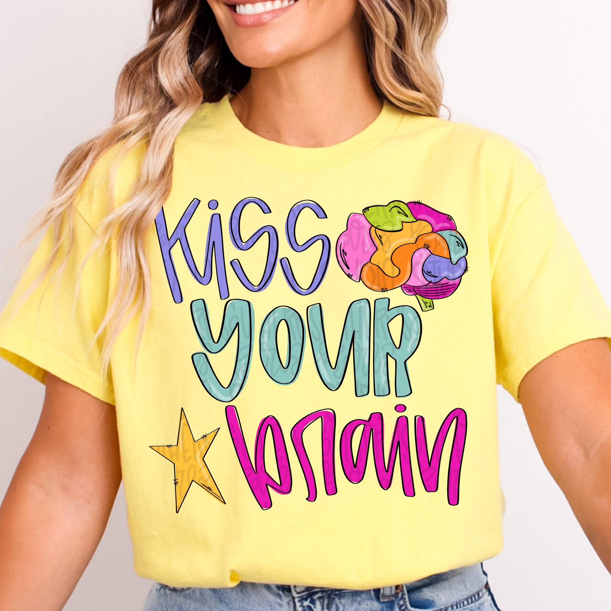 Kiss your brain | school | testing | Sublimation Design | Digital Download | Women’s, Kids Shirt PNG