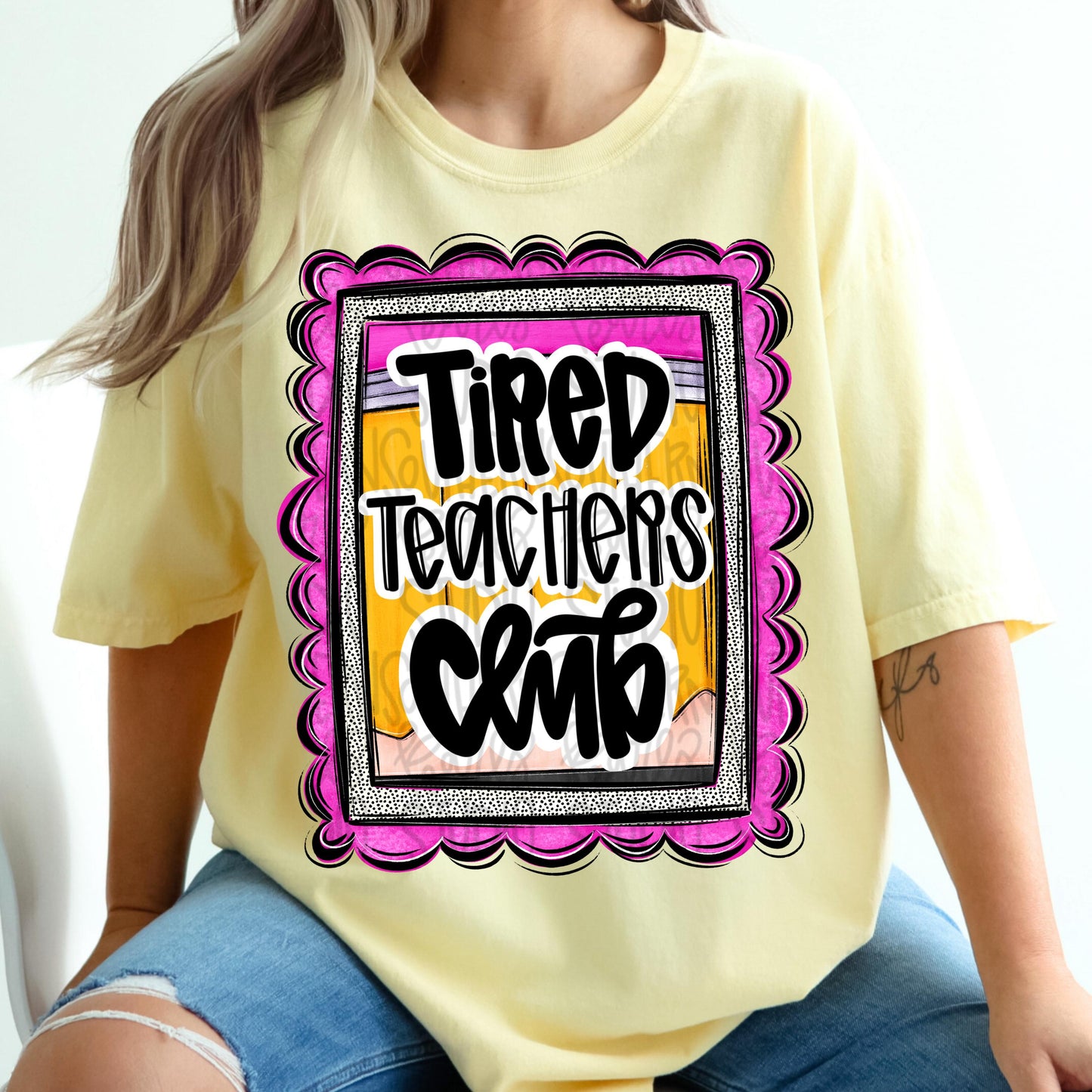 Tired teachers club | school teacher | testing | Sublimation Design | Digital Download | Women’s, Kids Shirt PNG