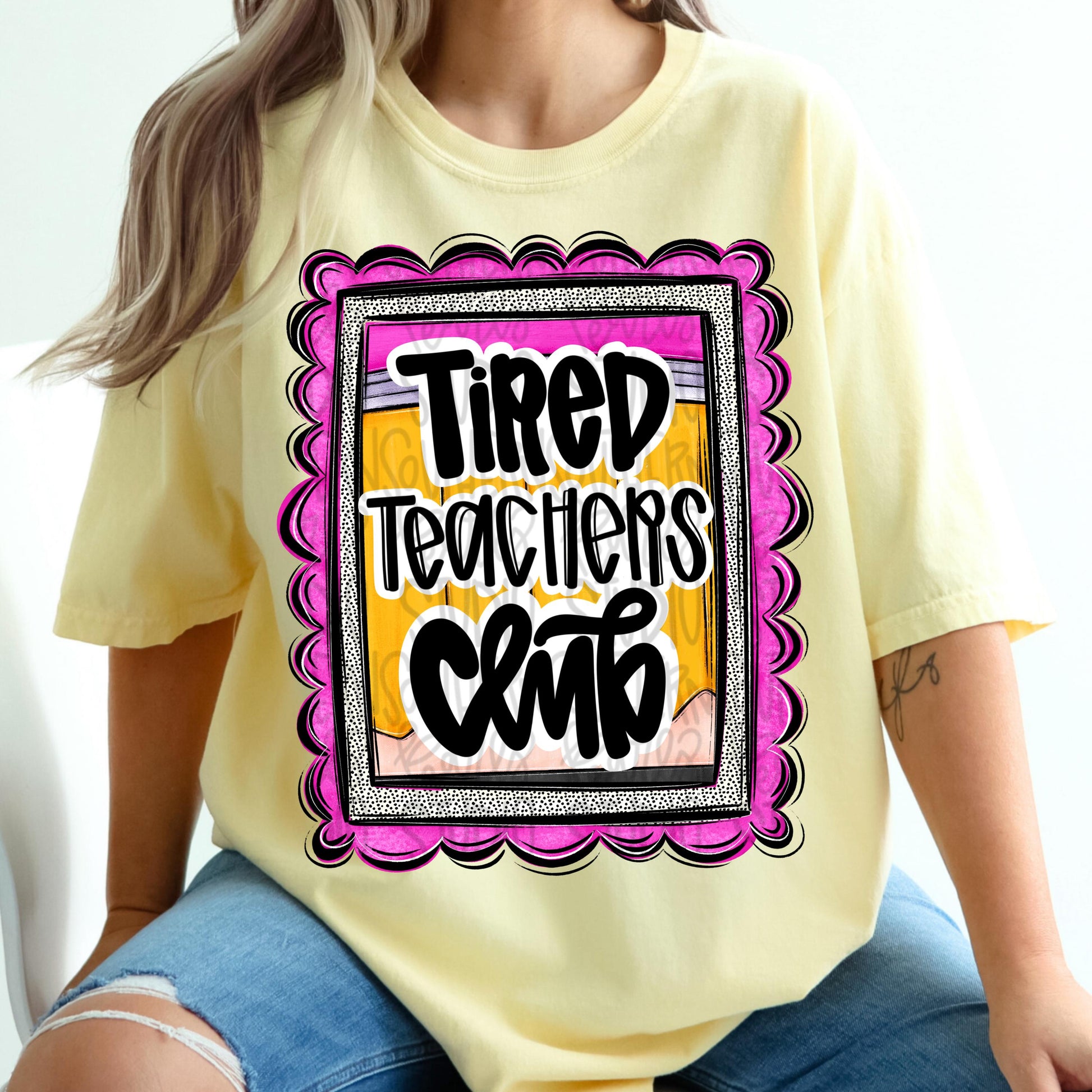 Tired teachers club | school teacher | testing | Sublimation Design | Digital Download | Women’s, Kids Shirt PNG