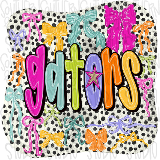 Gators colorful bows | preppy coquette | Sublimation Design | Digital Download | Women’s, Kids Shirt PNG