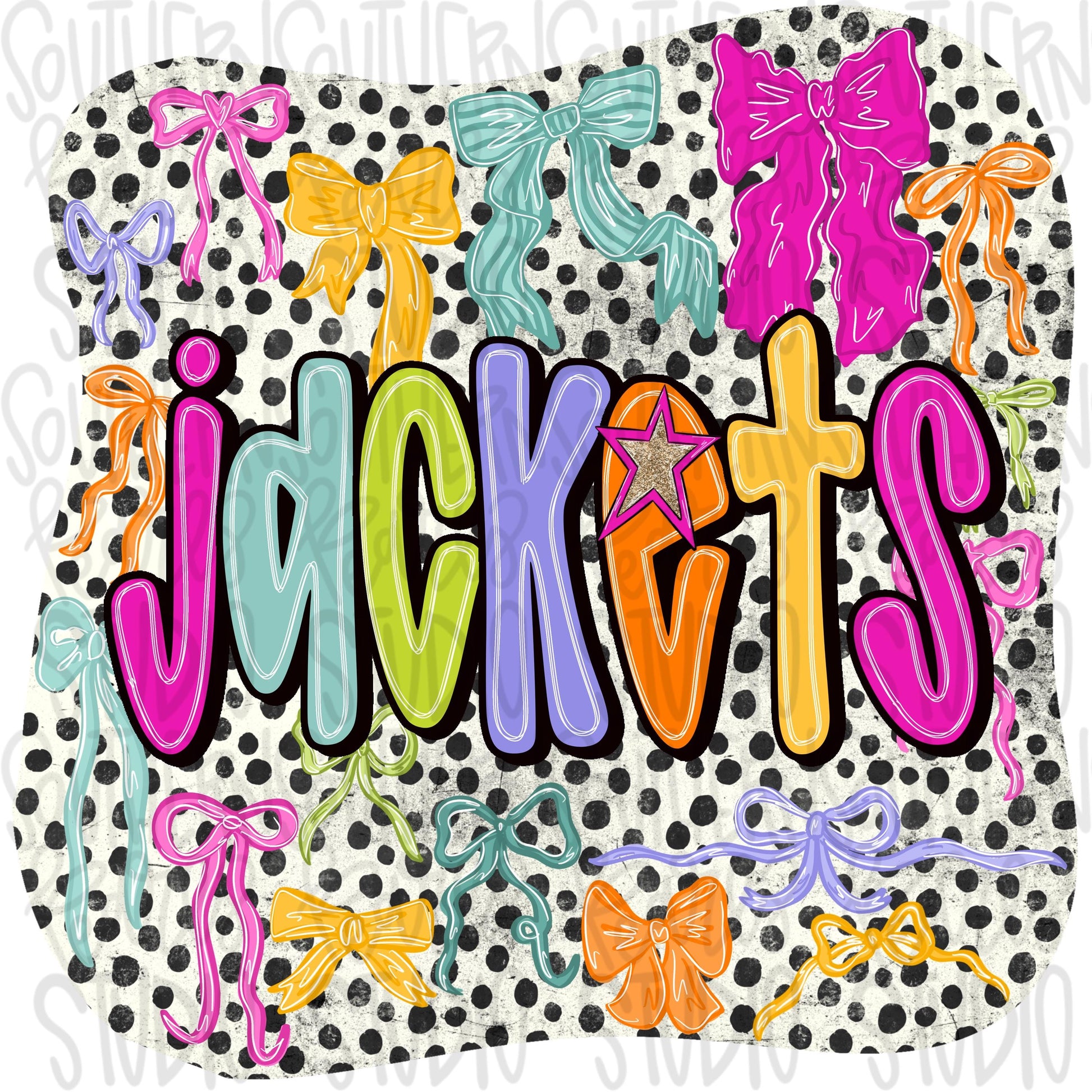 Jackets colorful bows | preppy coquette | Sublimation Design | Digital Download | Women’s, Kids Shirt PNG