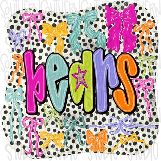 Bears colorful bows | preppy coquette | Sublimation Design | Digital Download | Women’s, Kids Shirt PNG