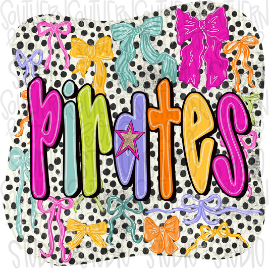 Pirates colorful bows | preppy coquette | Sublimation Design | Digital Download | Women’s, Kids Shirt PNG