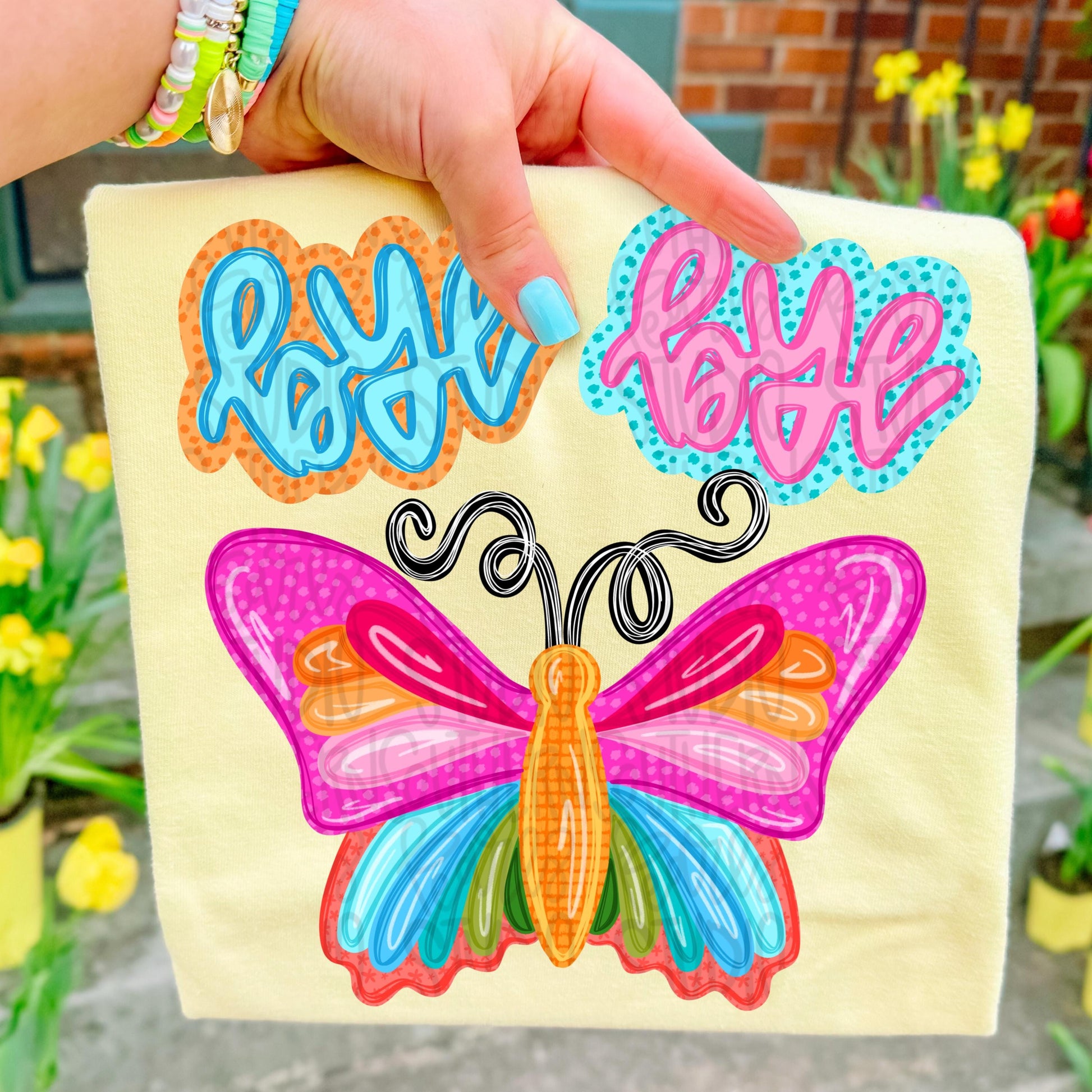 Bye bye butterfly png, bright png, preppy png, girly png, mom png, spring png, trendy png, whimsy png, Womens png, Kids png, later gator png