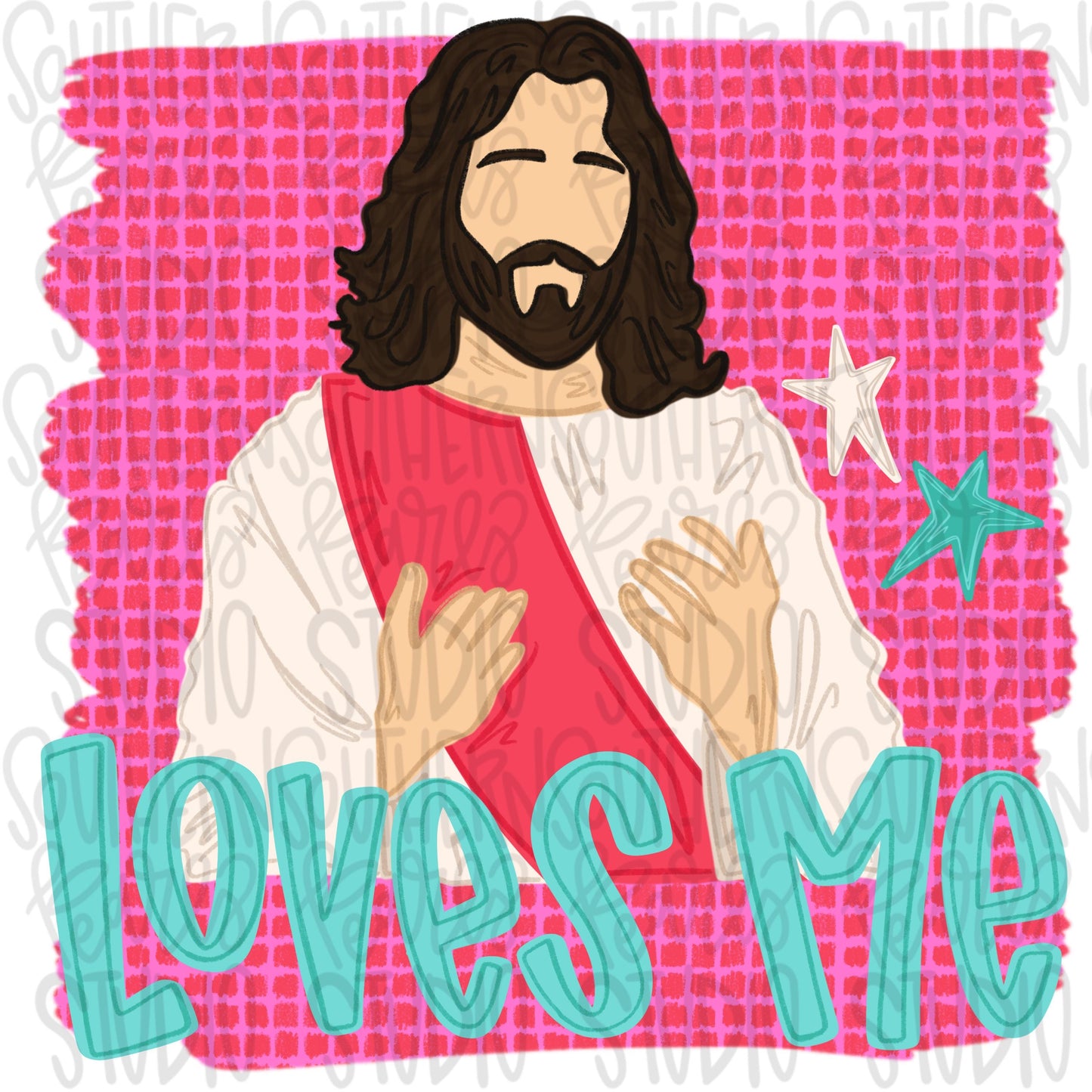 Jesus Loves Me png, bright png, preppy png, girly png, mom png, spring png, trendy png, whimsy png, Kids png, later gator png