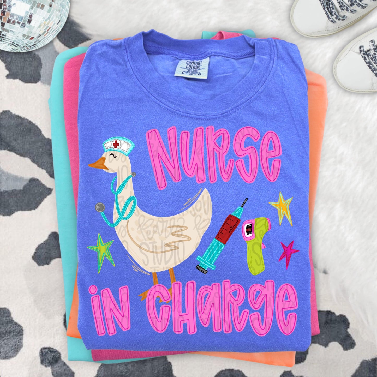 Nurse goose in charge png, bright png, preppy png, girly png, spring png, trendy png, whimsy png, Womens png, Kids png, later gator png