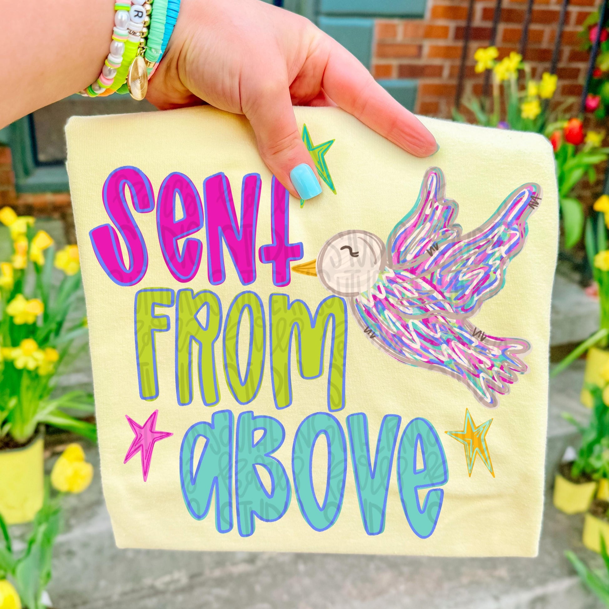 Sent from above dove png, bright png, preppy png, girly png, spring png, trendy png, whimsy png, Womens png, Kids png, later gator png