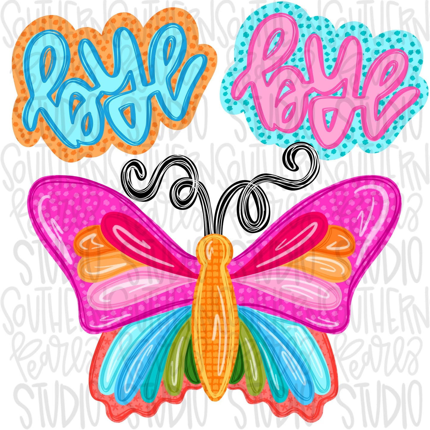 Bye bye butterfly png, bright png, preppy png, girly png, mom png, spring png, trendy png, whimsy png, Womens png, Kids png, later gator png