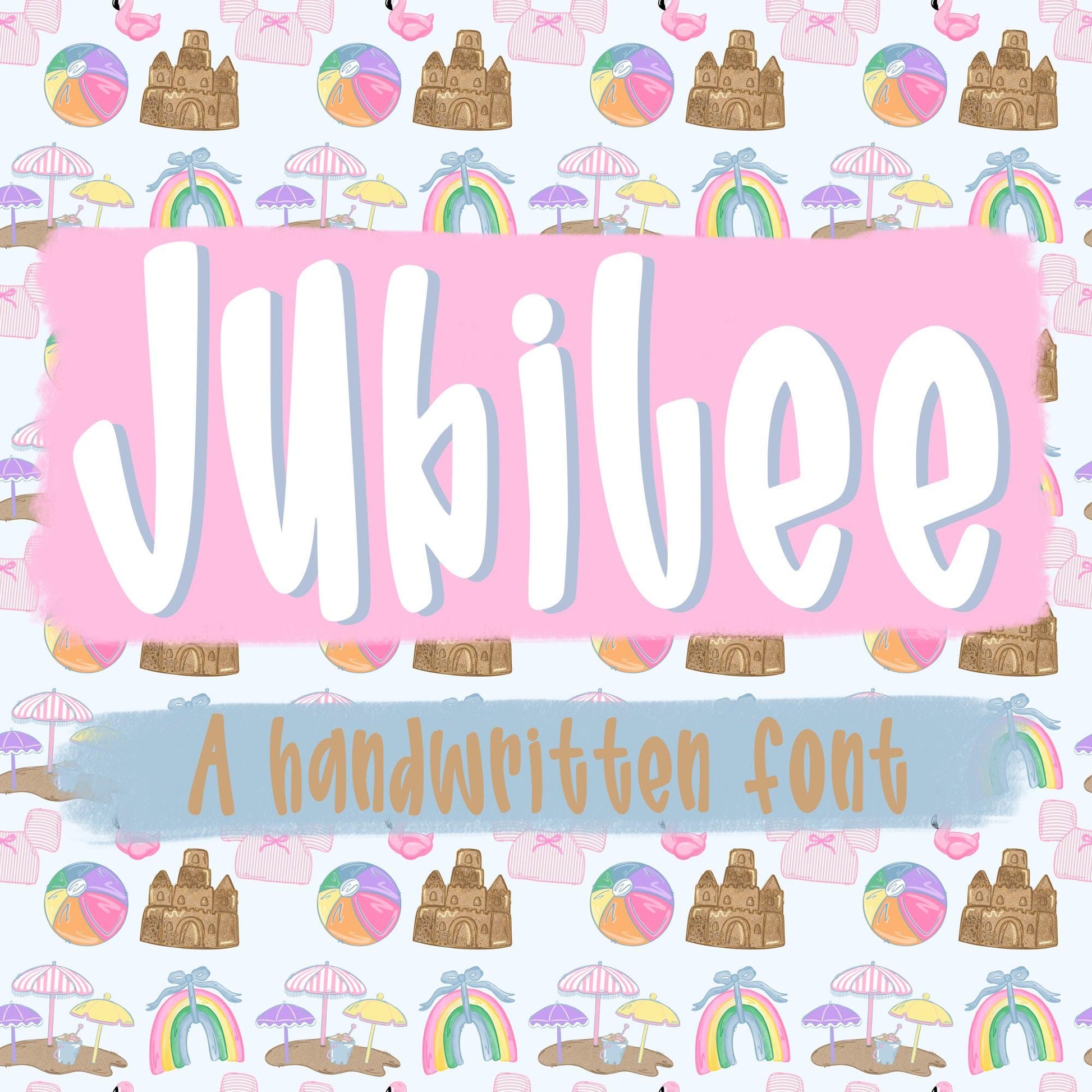 Jubilee Font, handwritten font, procreate font, cricut font, silhouette font, script font, cute font