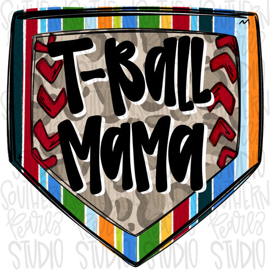 T Ball boy Mama Home Plate | colorful and leopard | softball and baseball | Go Team | PNG | Sublimation | Design Download