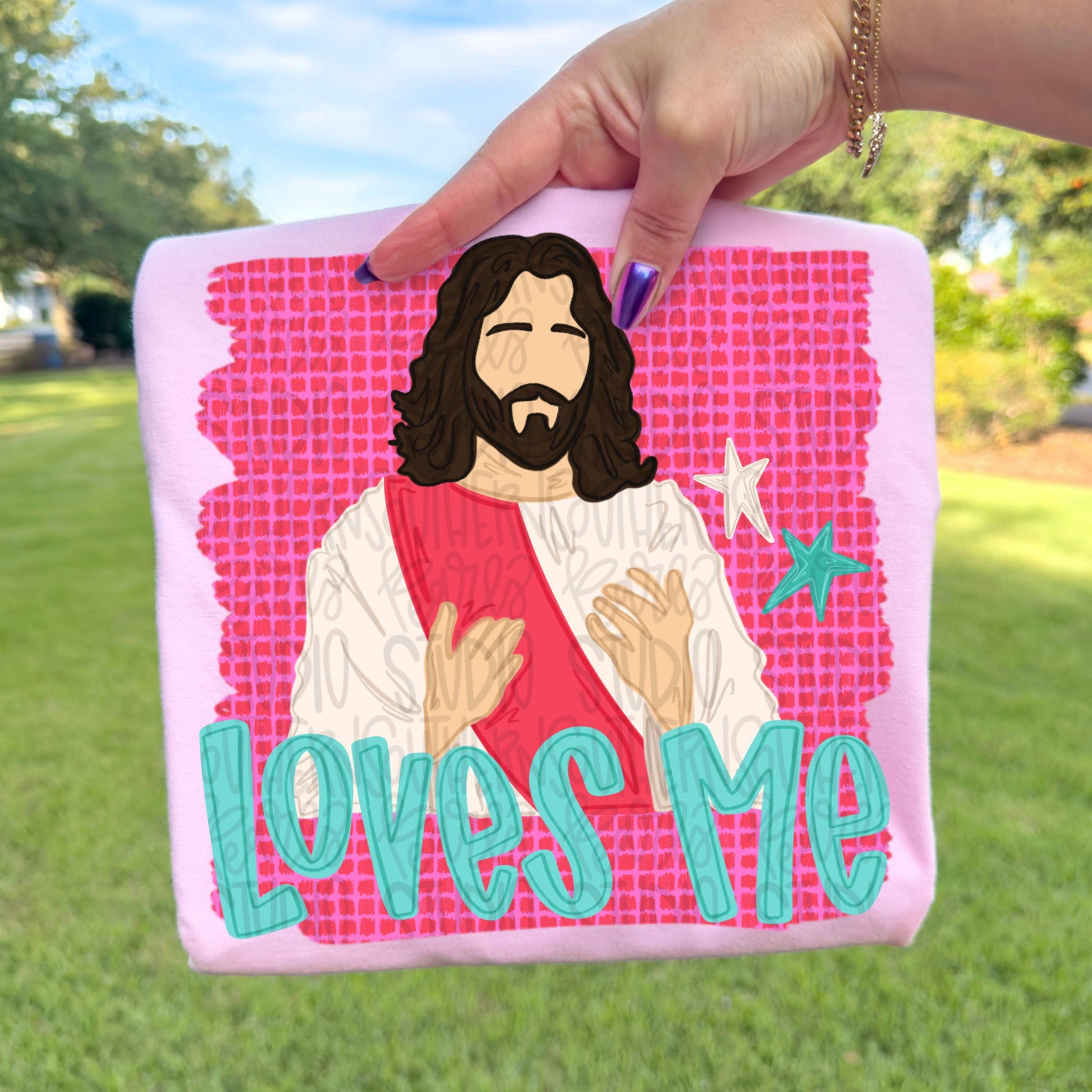 Jesus Loves Me png, bright png, preppy png, girly png, mom png, spring png, trendy png, whimsy png, Kids png, later gator png
