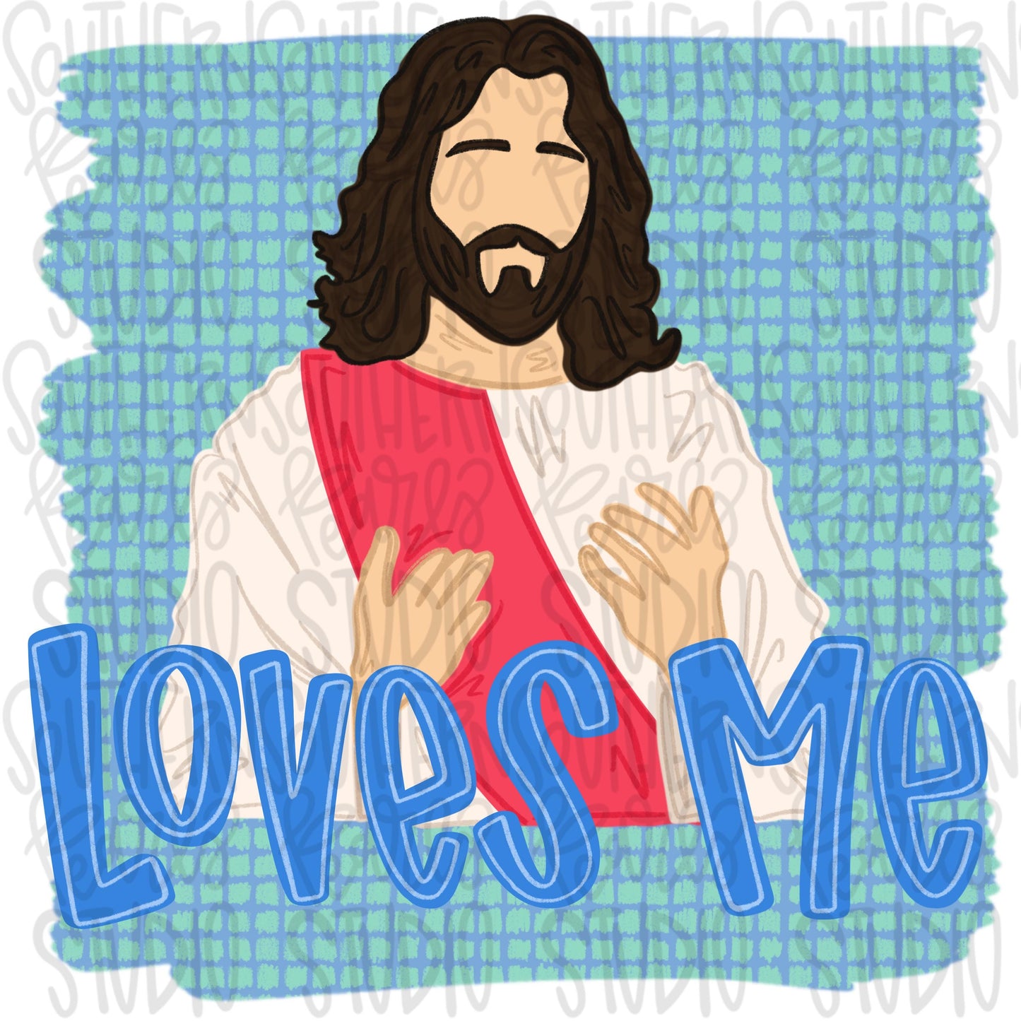 Jesus Loves Me boyish png, bright png, preppy png, girly png, mom png, spring png, trendy png, whimsy png, Kids png, later gator png