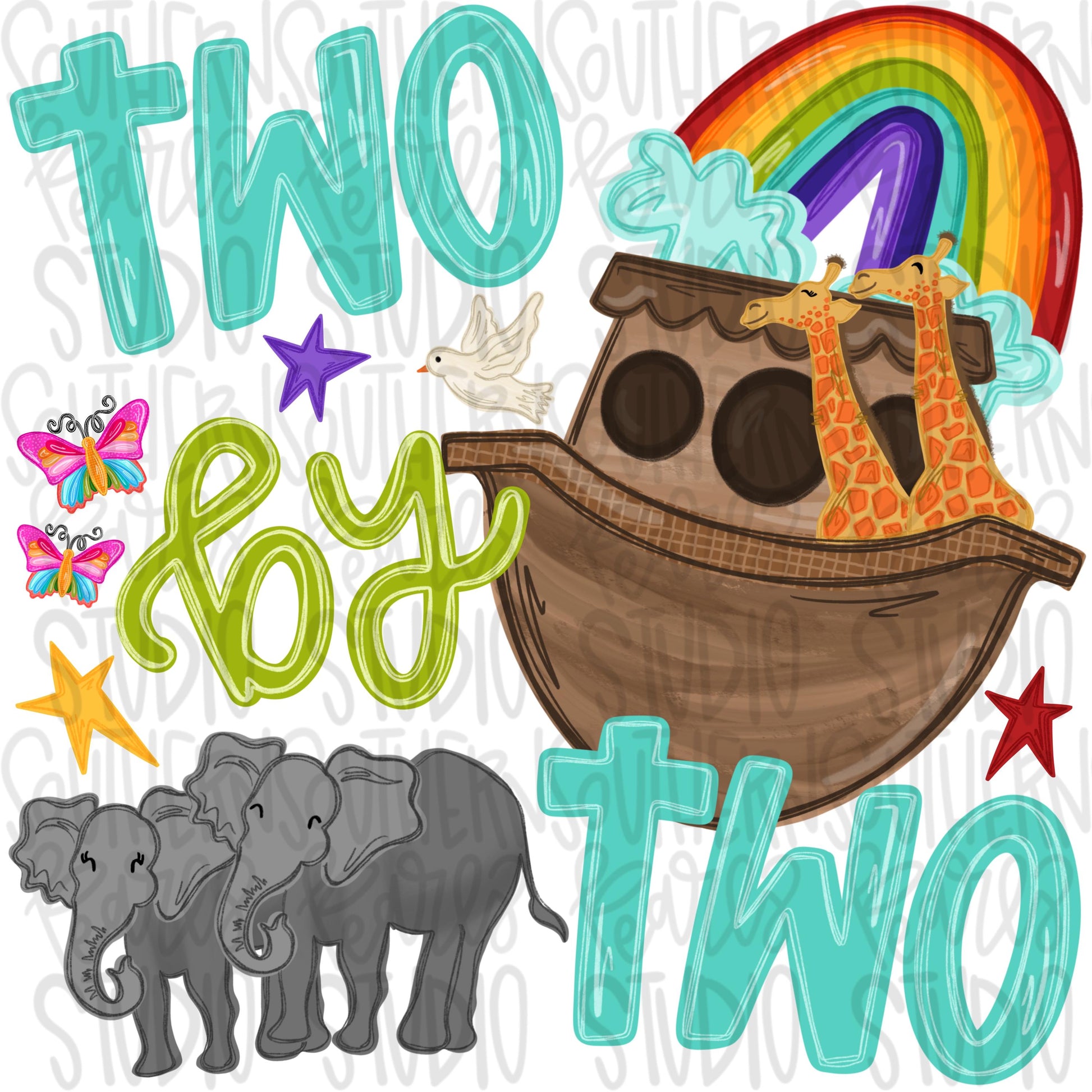 Two by two Noah’s ark png, bright png, preppy png, girly png, spring png, trendy png, whimsy png, Womens png, Kids png, later gator png