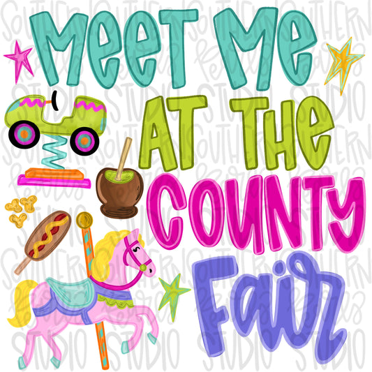 Meet me at the county fair png, bright png, preppy png, girly png, spring png, trendy png, whimsy png, Womens png, Kids png, later gator png