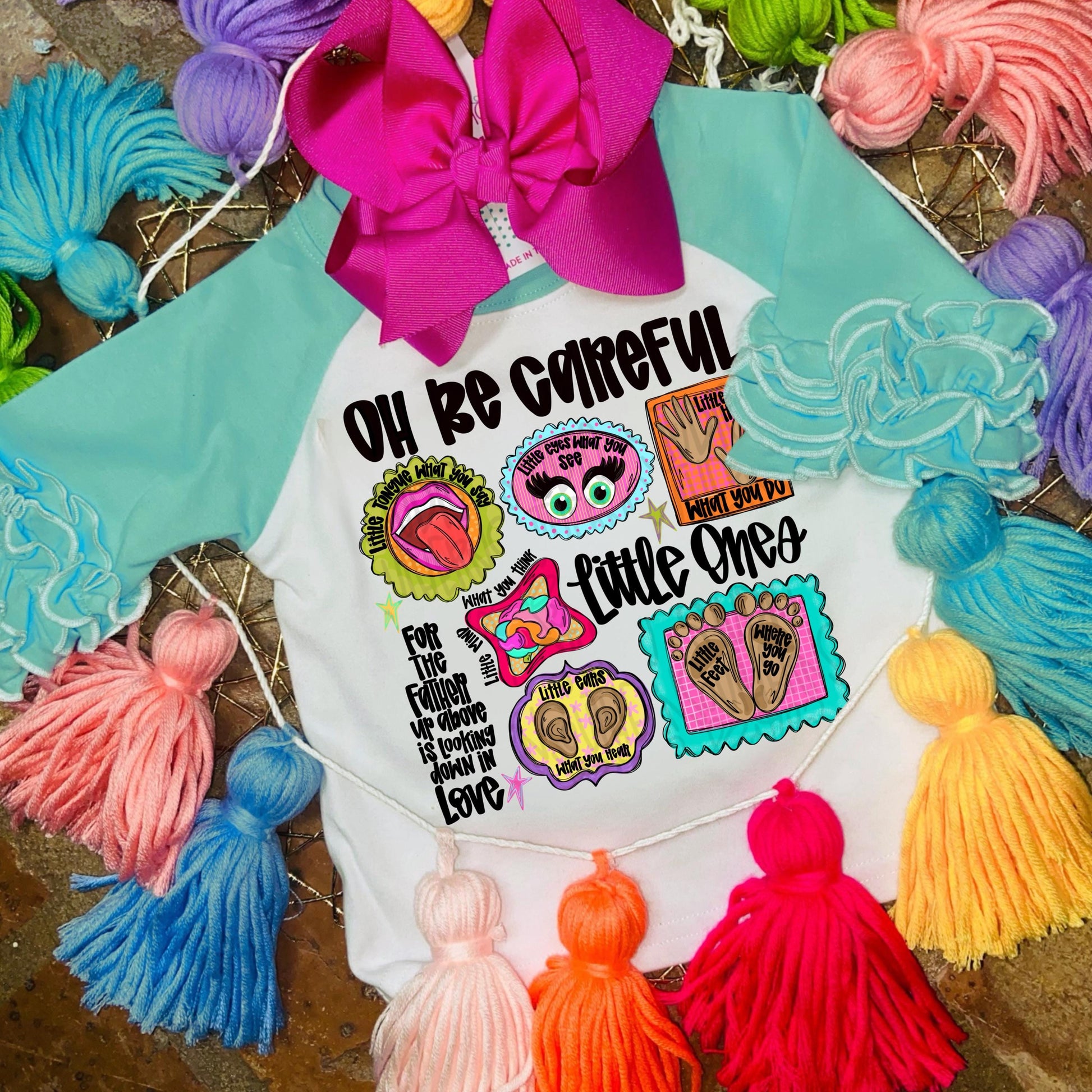 Oh be careful little ones bright png, eyes, ears, tongue, hands, feet, faith png, watch what you do png, Digital Download png
