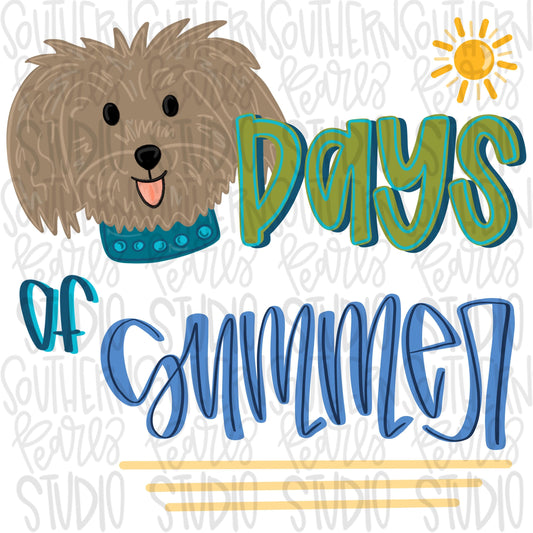 Dog days of summer png, boy dog png, bright png, trendy png, whimsy png, viral png, summer png, Digital Download png
