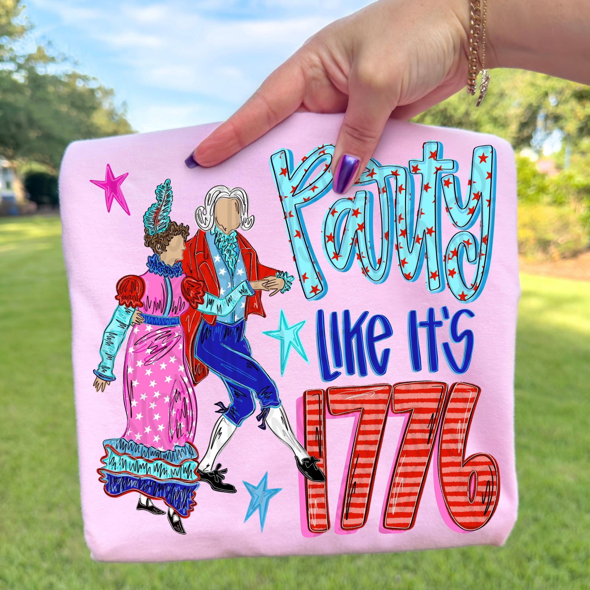 Party like it’s 1776 | dancing | Freedom | Patriotic | 250 years, 4th of July png design, Sublimation Design | Digital Download | Kids | PNG