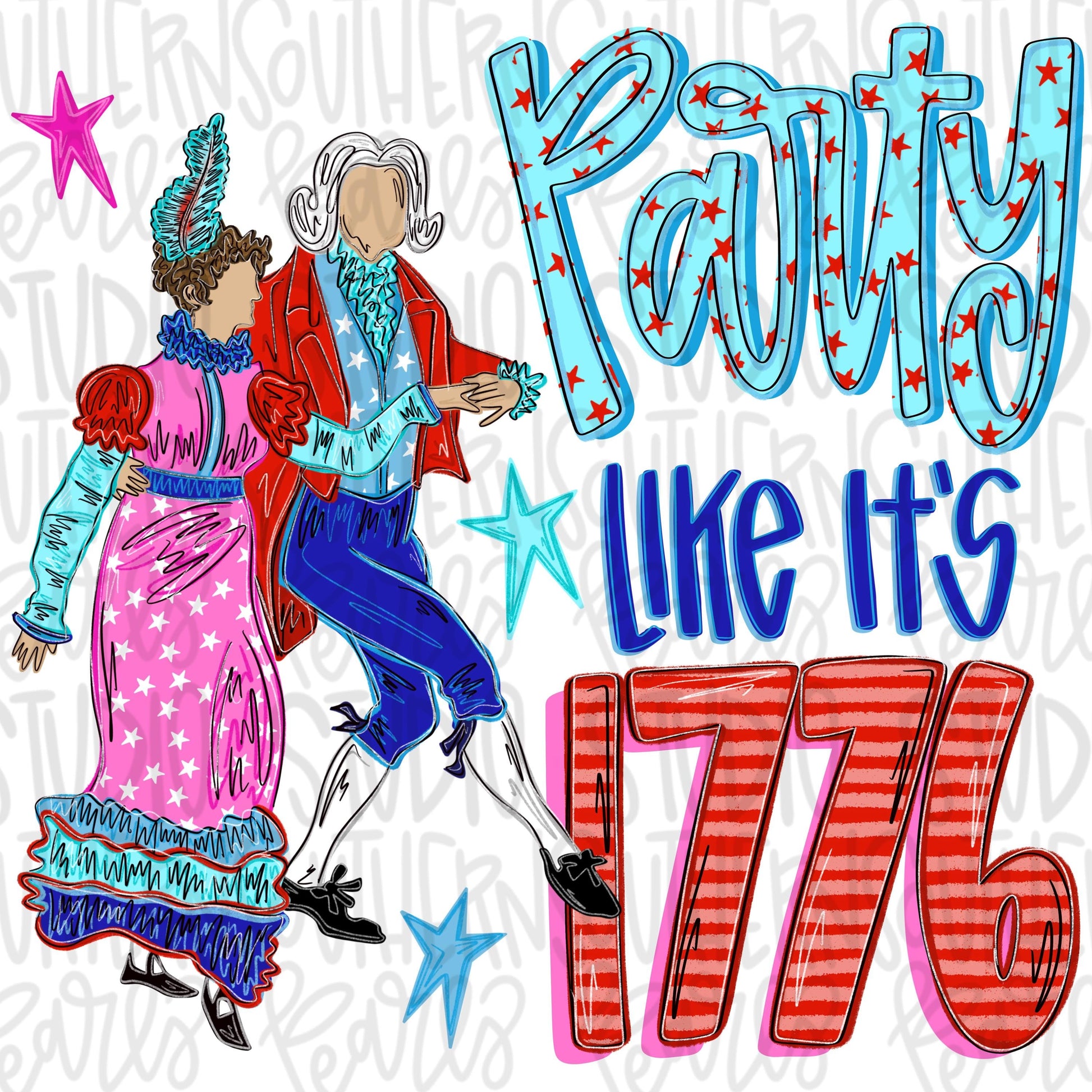 Party like it’s 1776 | dancing | Freedom | Patriotic | 250 years, 4th of July png design, Sublimation Design | Digital Download | Kids | PNG