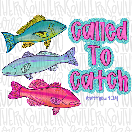Called to catch fishing girly png, Bible verse png, girly png, spring png, trendy png, whimsy png, Womens png, Kids png, later gator png