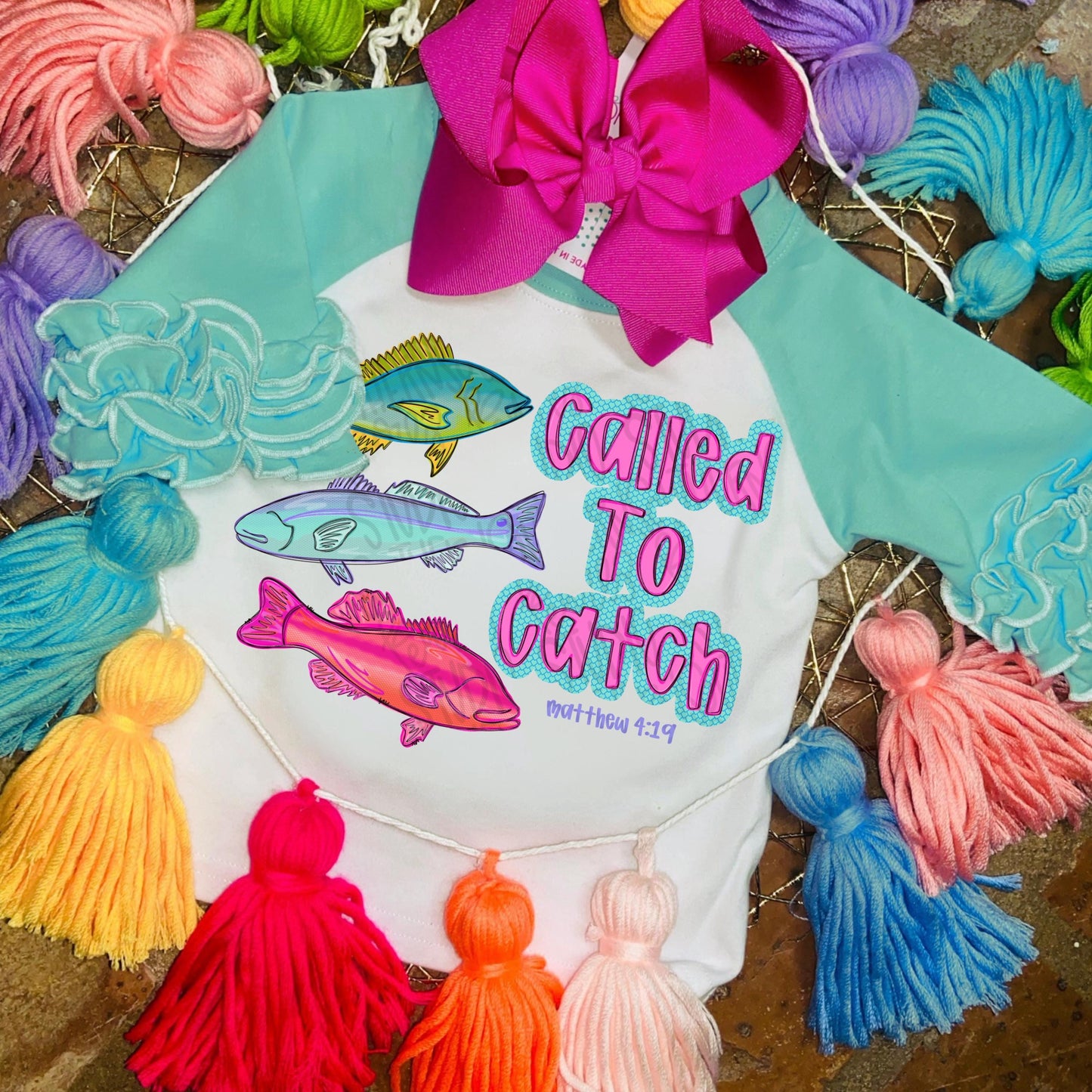 Called to catch fishing girly png, Bible verse png, girly png, spring png, trendy png, whimsy png, Womens png, Kids png, later gator png