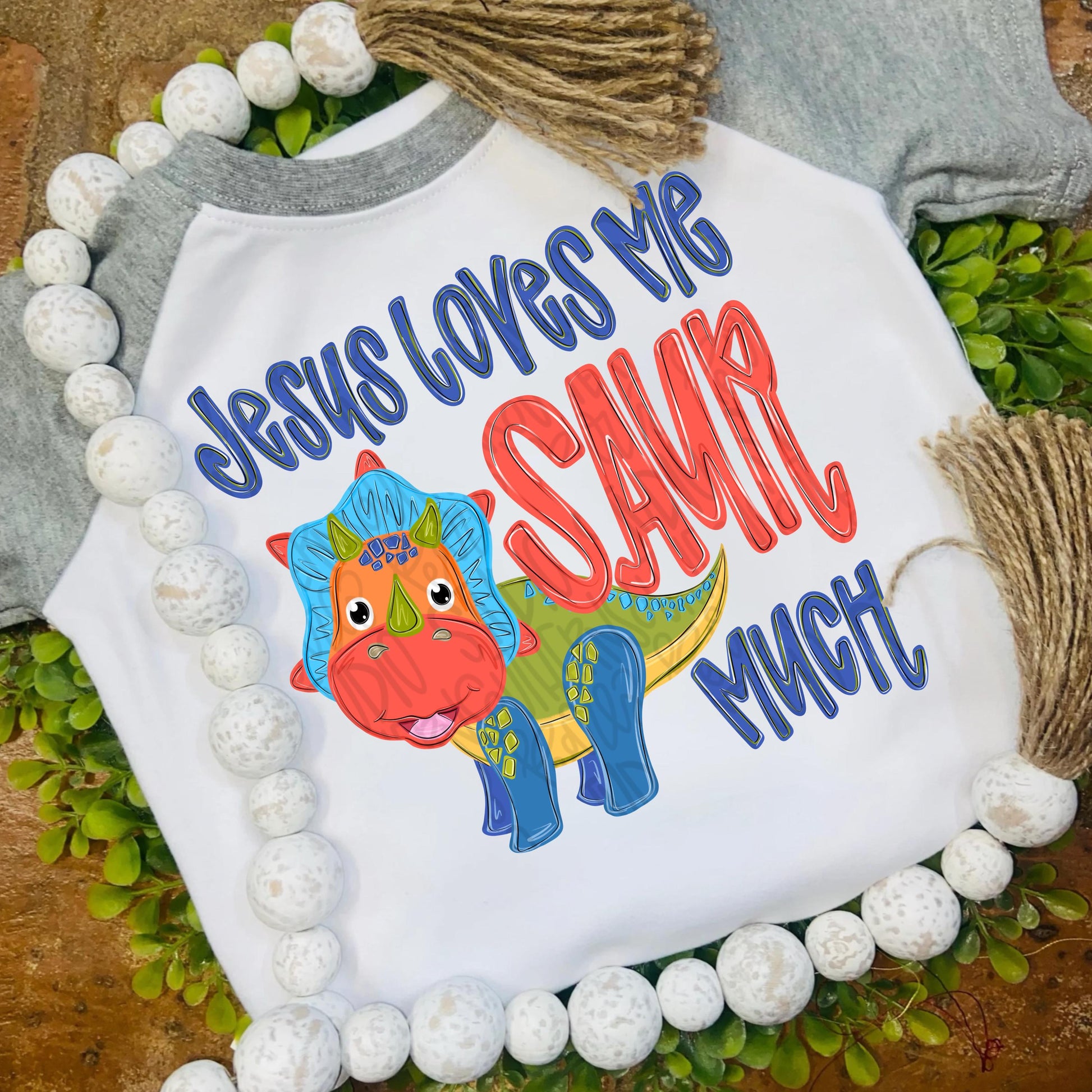 Jesus love me SAUR much png, dinosaur triceratops png, boy png, trendy png, whimsy png, viral png, Digital Download png graphic