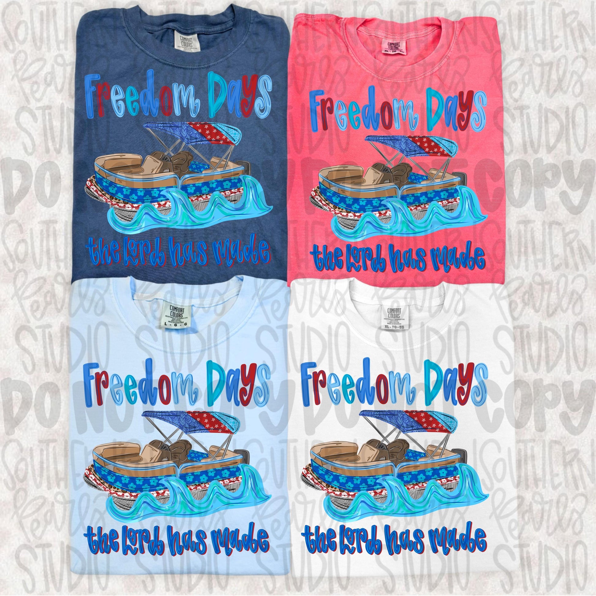 Freedom days the Lord has made png, pontoon boat png, colorful and bright png, trendy png, viral png, Digital Download png graphic