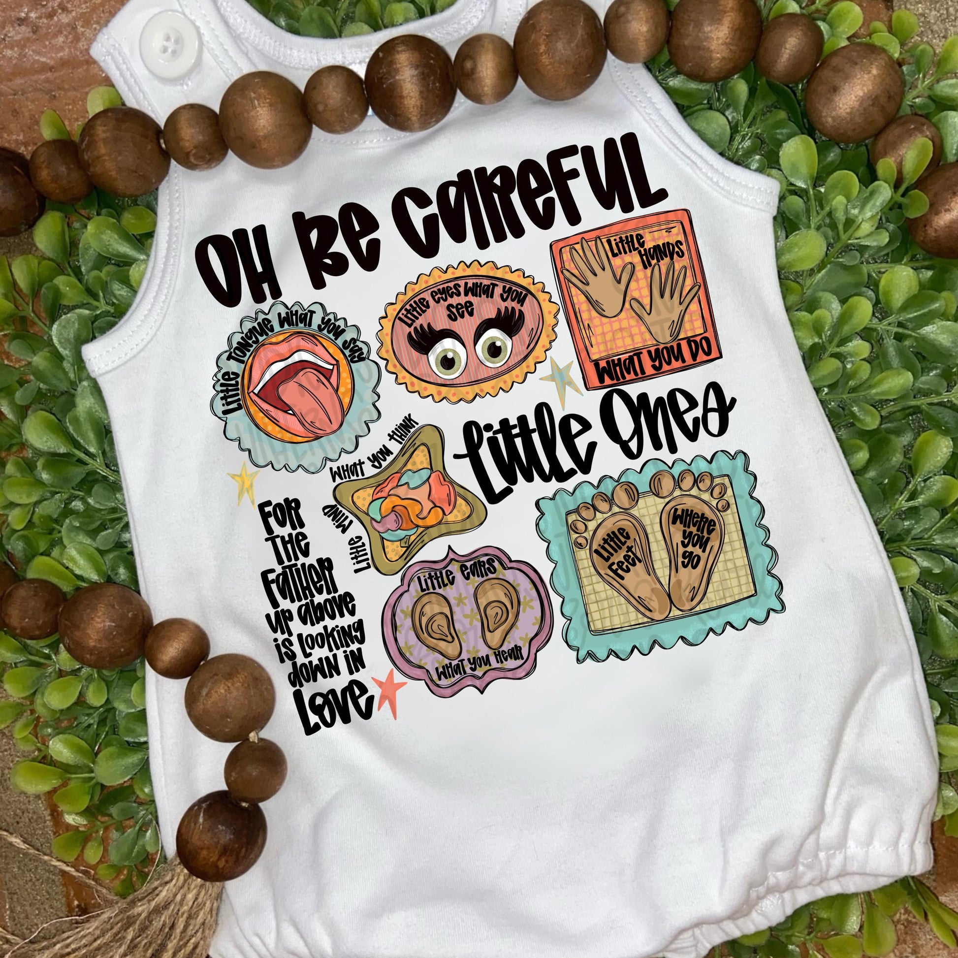 Oh be careful little ones muted colors png, eyes, ears, tongue, hands, feet, faith png, watch what you do png, Digital Download png