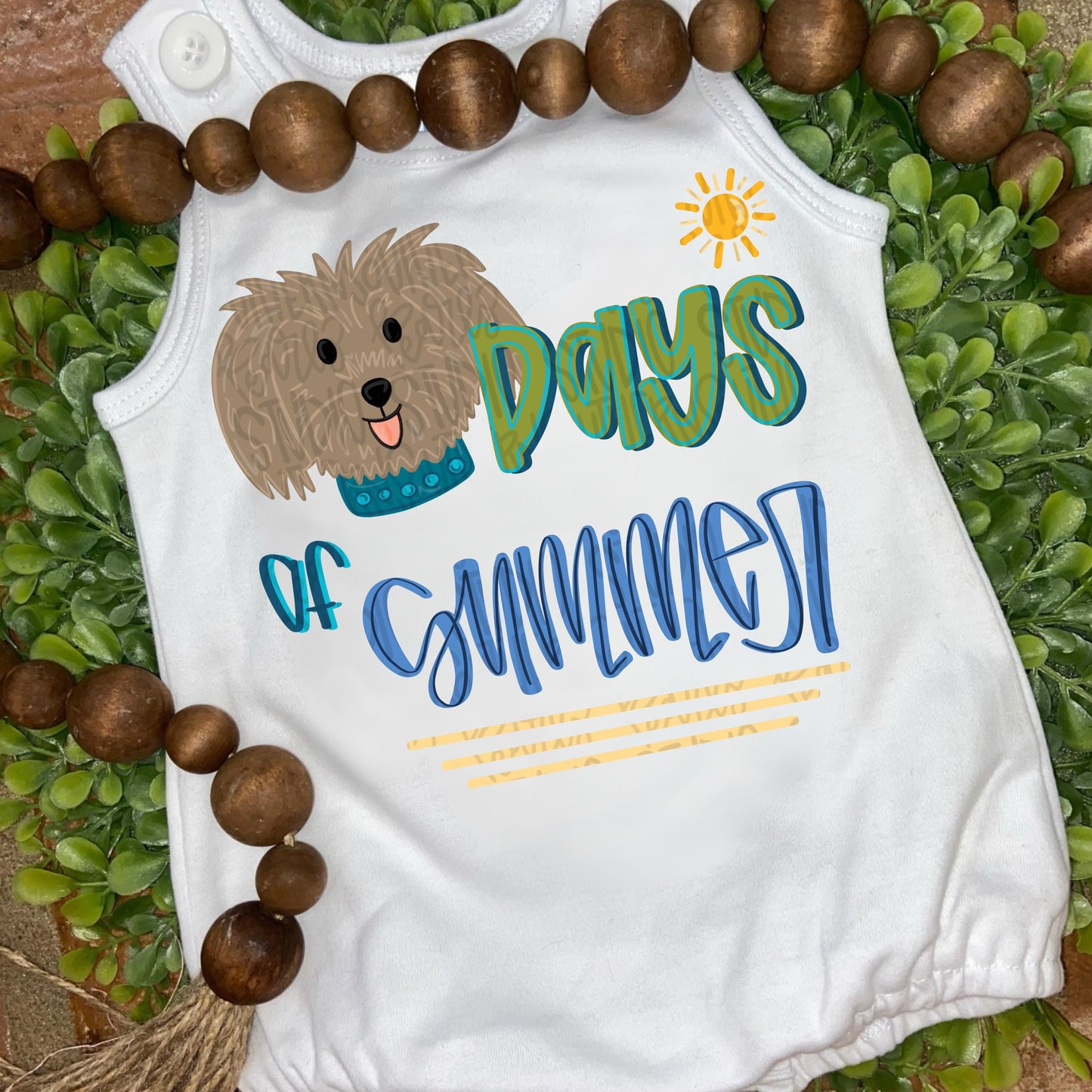 Dog days of summer png, boy dog png, bright png, trendy png, whimsy png, viral png, summer png, Digital Download png