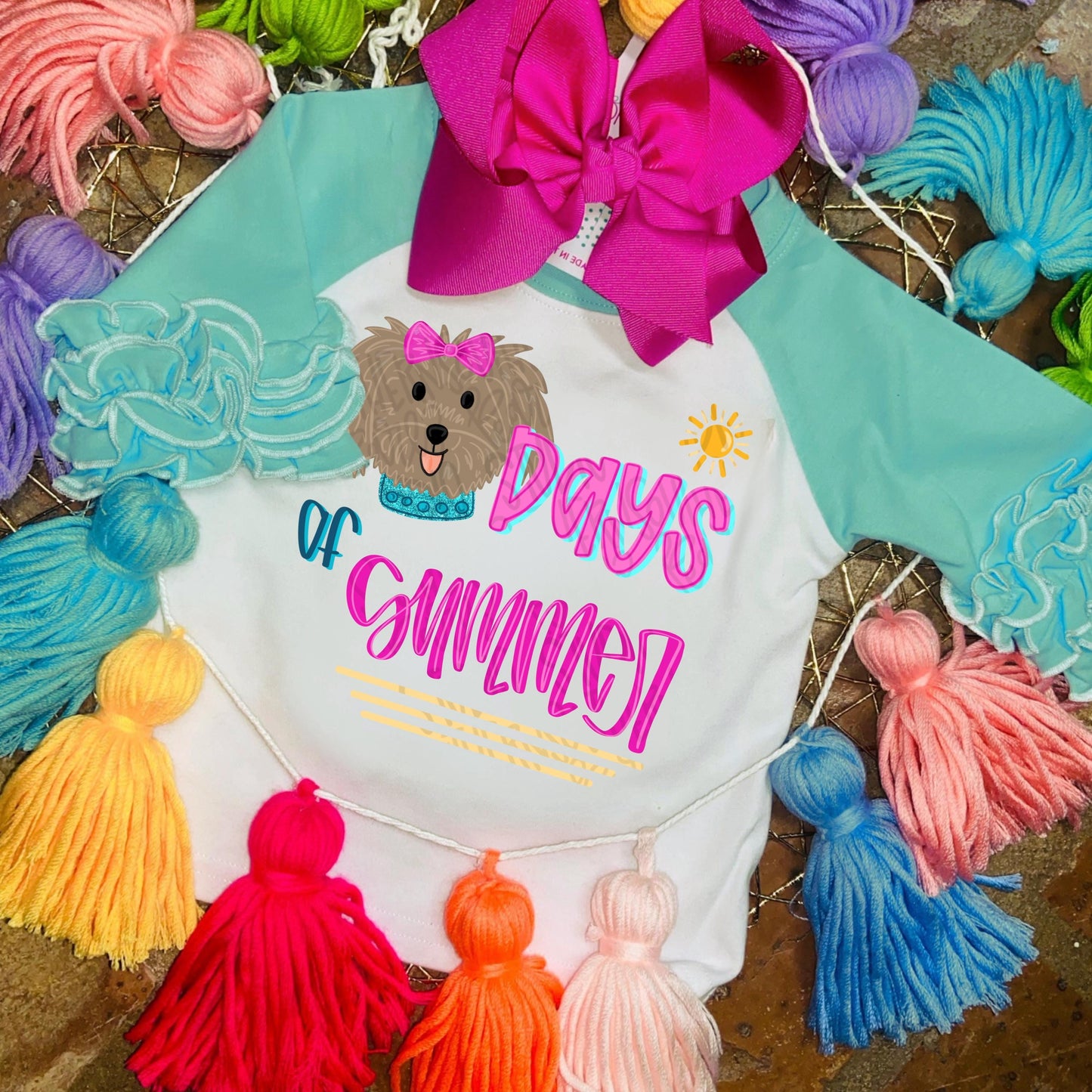 Dog days of summer png, girl dog png, bright png, trendy png, whimsy png, viral png, summer png, Digital Download png