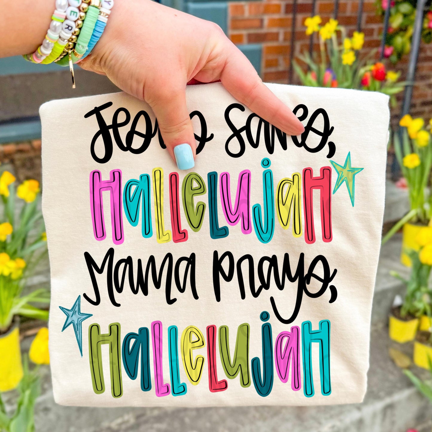 Jesus saves hallelujah, mama prays hallelujah png, trendy png, whimsy png, viral png, mom png, Digital Download png