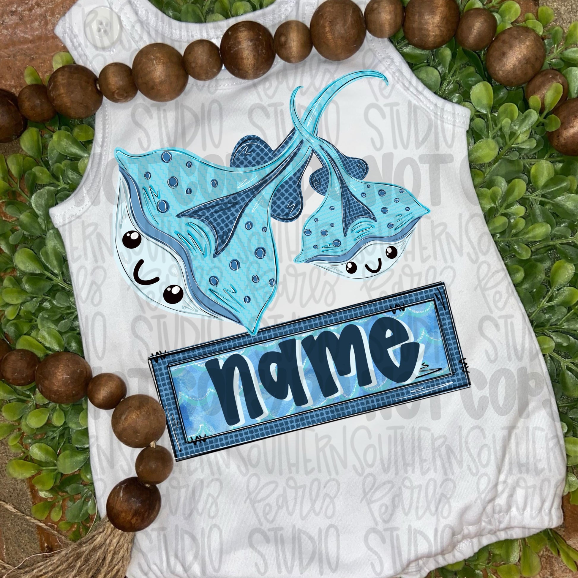 Stingrays with name patch png boyish | trendy png viral png colorful png | Sublimation DTF DTG Design |Digital Download | Womens & Kids