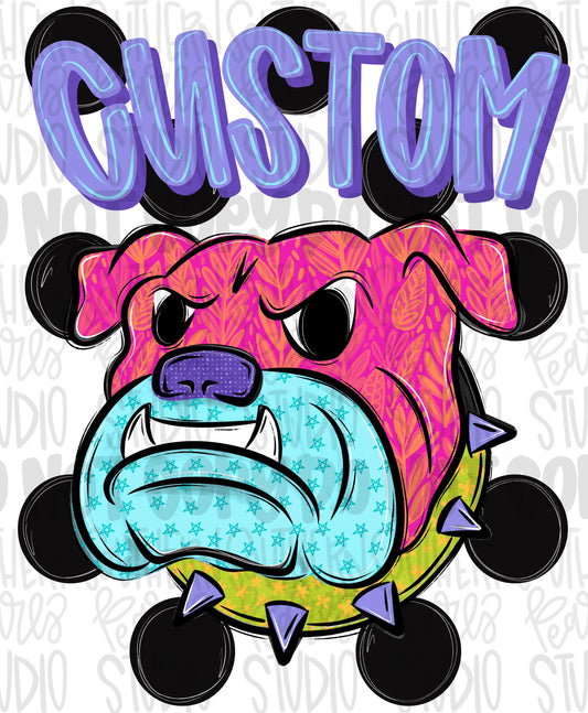 Custom Mascot | polka dot Mascot | Go Team | PNG | Sublimation | Design Download