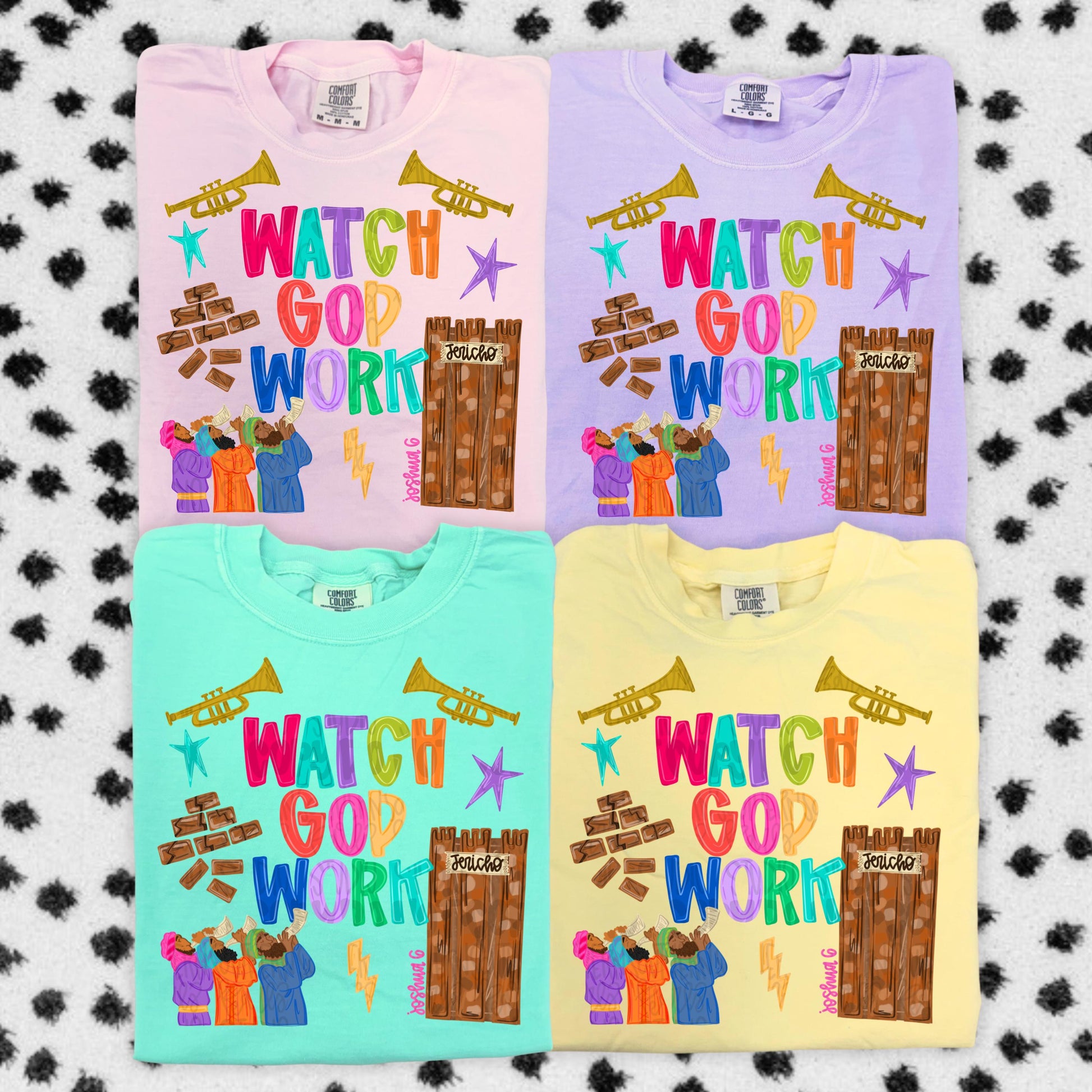 Watch God work png, Joshua and the walls of Jericho came tumbling down png, bright png, trendy png, viral png, Digital Download png graphic