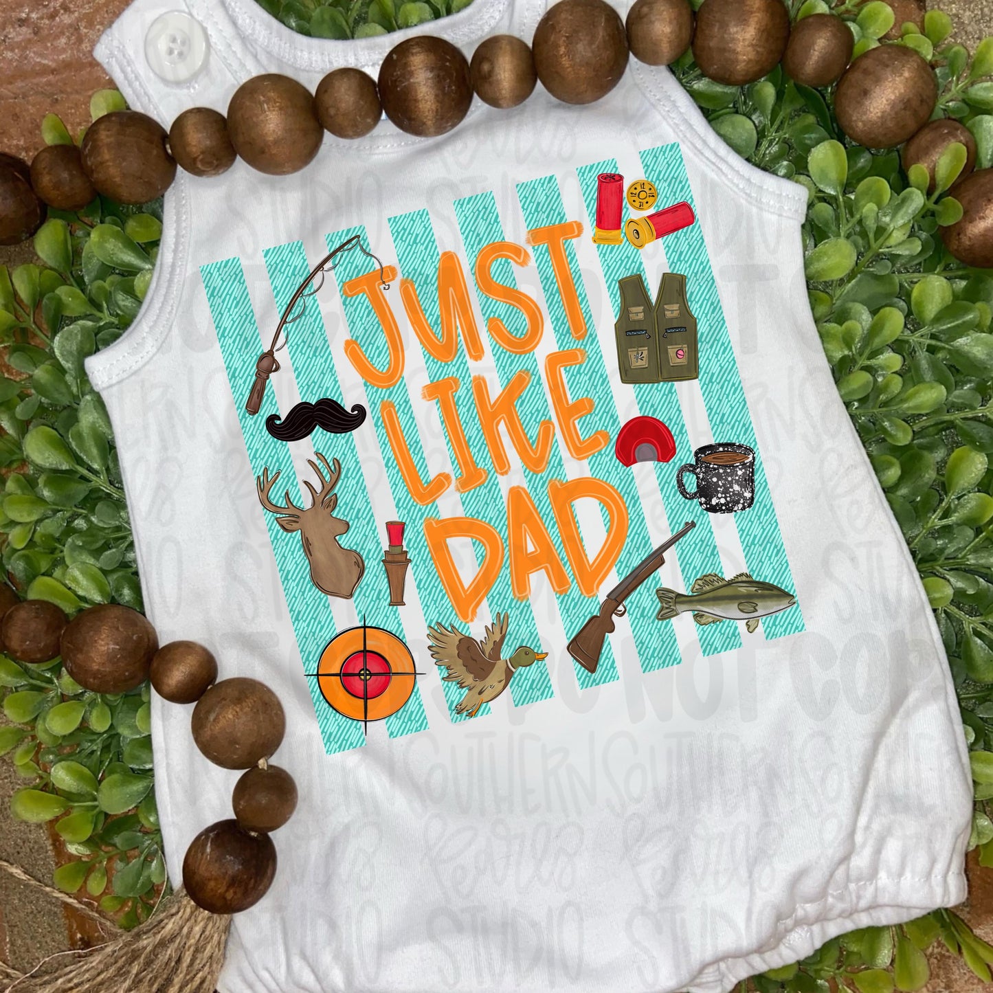 Just like Dad | hunting fishing | Fathers Day | Sublimation Design | Digital Download | Women’s, Kids Shirt PNG