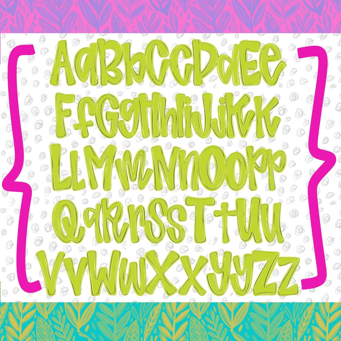 Shiloh Alpha Set bright colors | PNG files | OTF font files | summer alpha, beach alpha | Sublimation Design | Digital Download