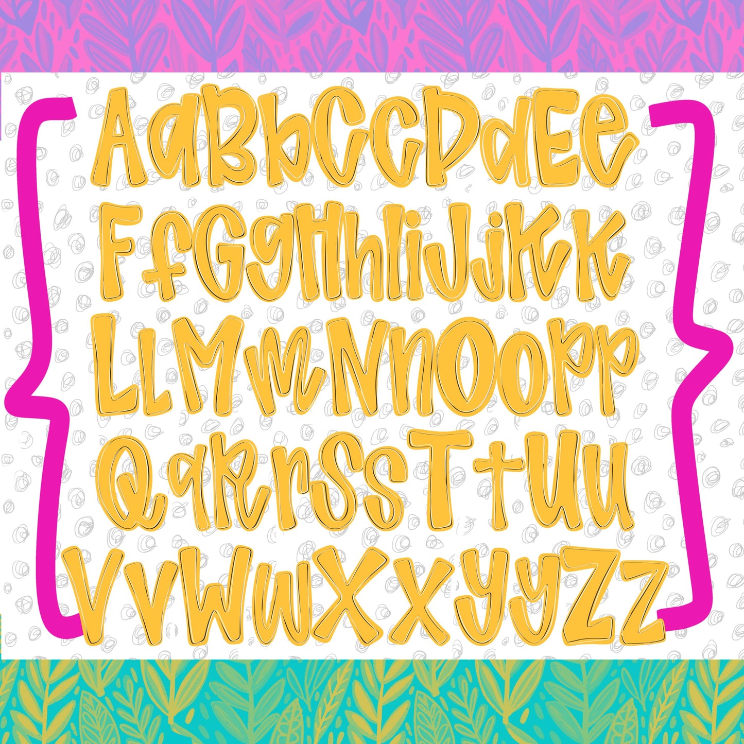 Shiloh Alpha Set bright colors | PNG files | OTF font files | summer alpha, beach alpha | Sublimation Design | Digital Download