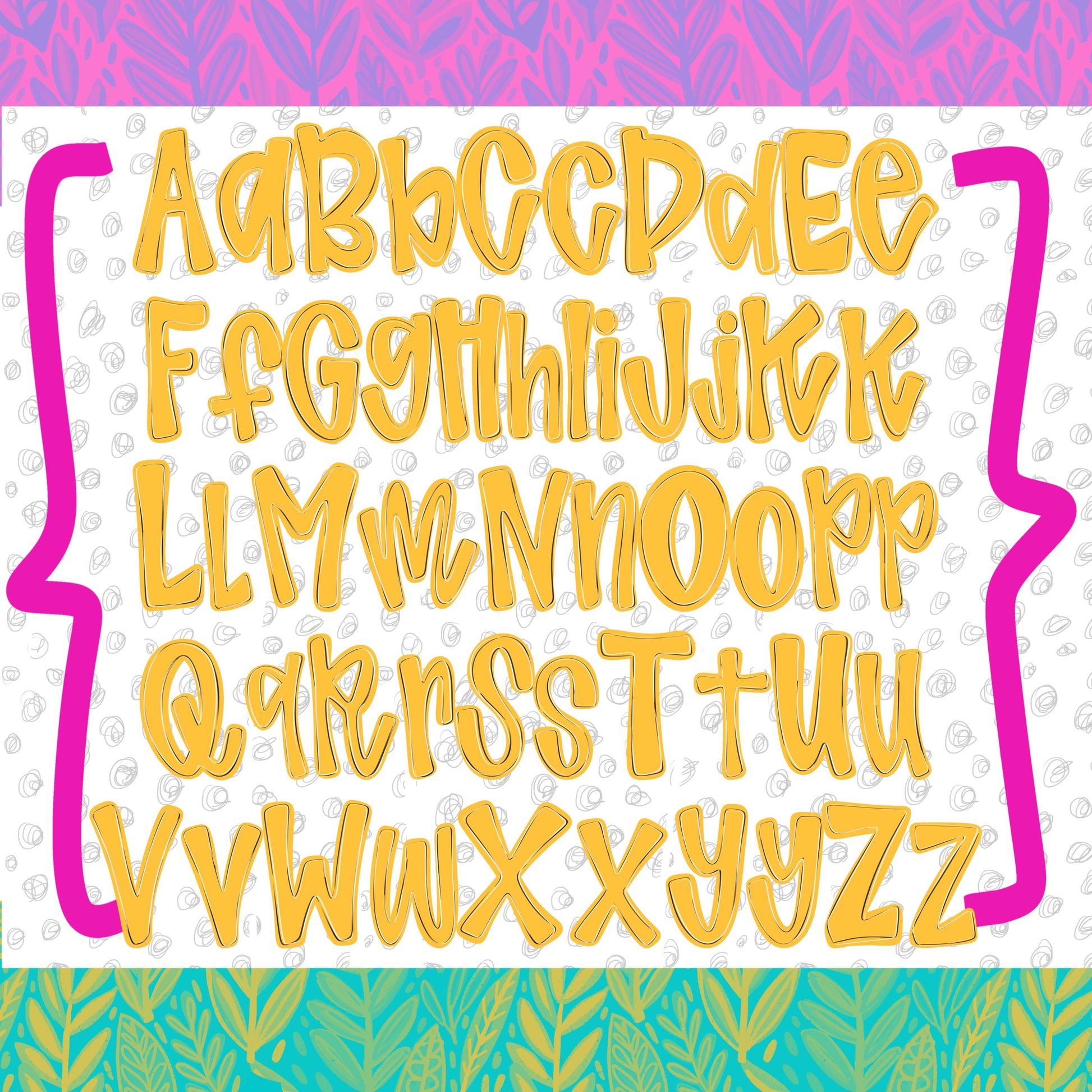 Shiloh Alpha Set bright colors | PNG files | OTF font files | summer alpha, beach alpha | Sublimation Design | Digital Download