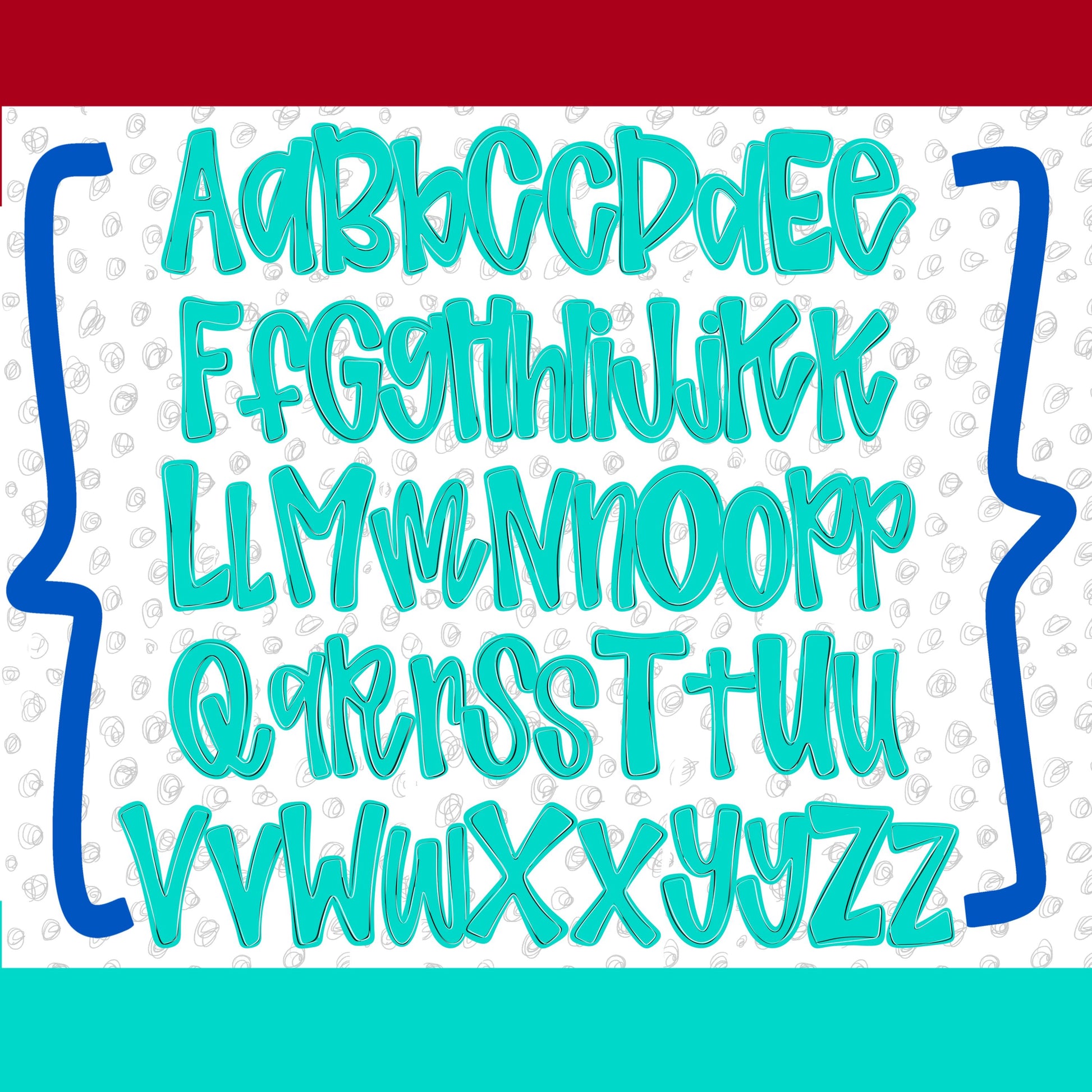 Shiloh Alpha Set primary colors | PNG files | OTF font files | summer alpha, beach alpha | Sublimation Design | Digital Download