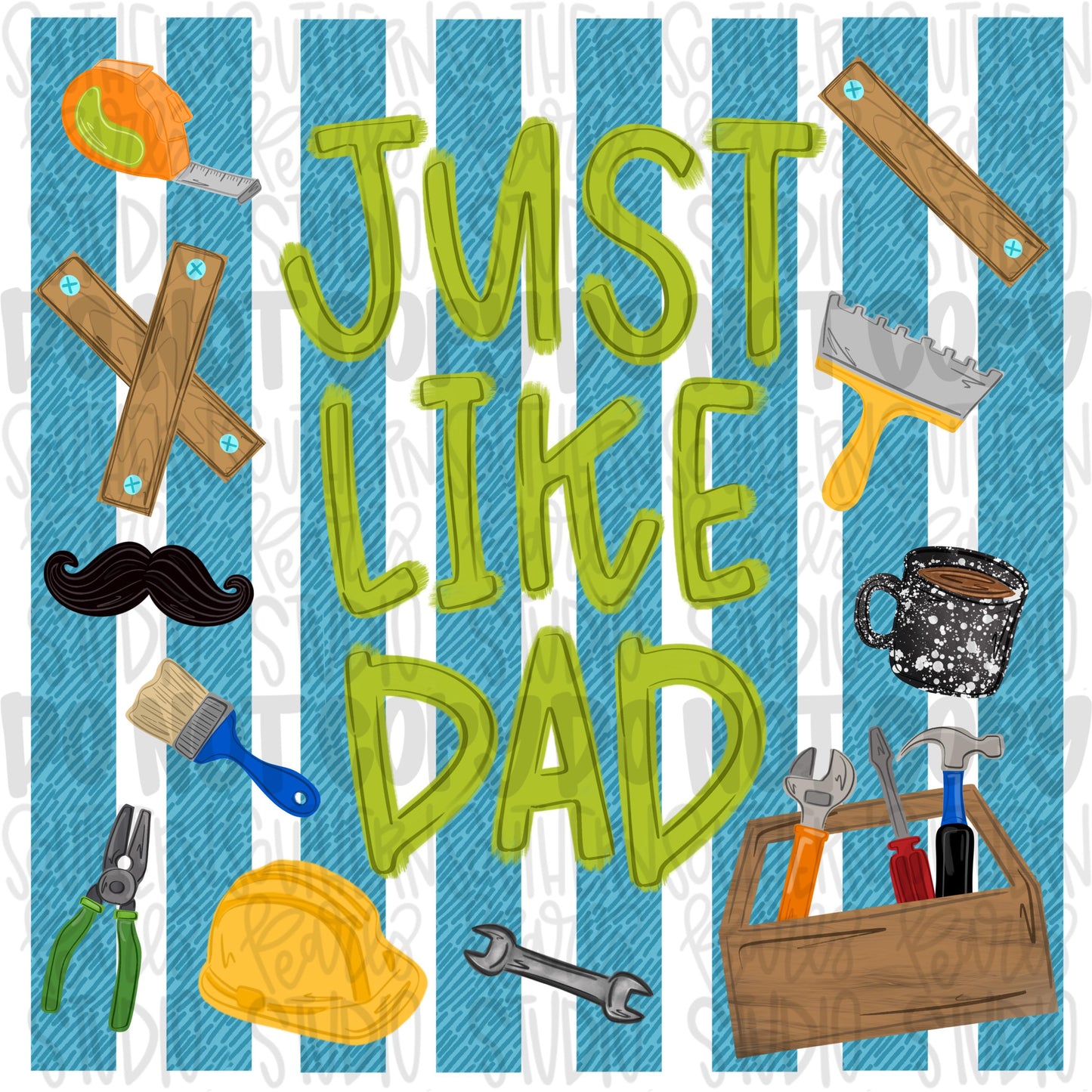 Just like Dad | construction worker | Fathers Day | Sublimation Design | Digital Download | Women’s, Kids Shirt PNG