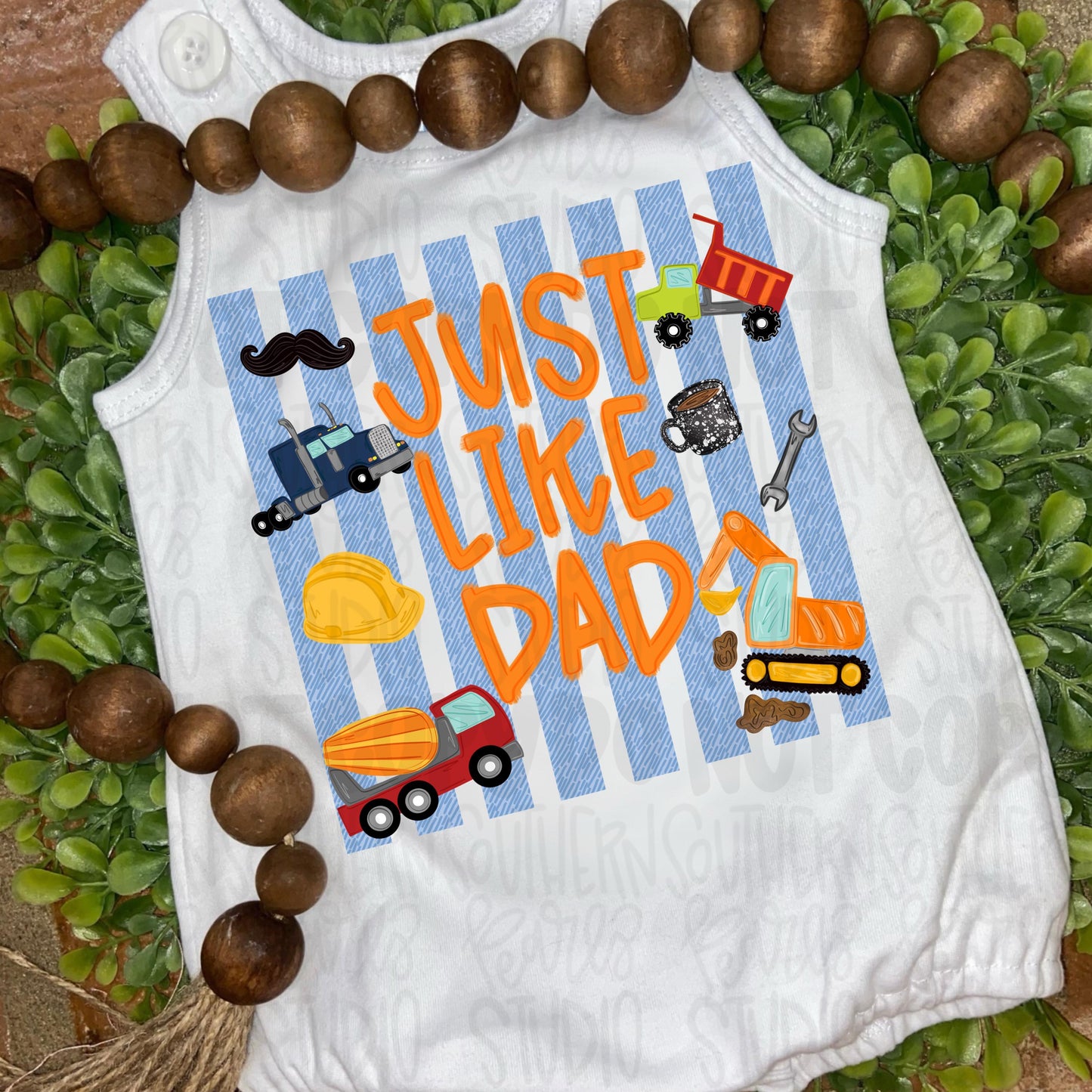 Just like Dad | trucks heavy equipment | Fathers Day | Sublimation Design | Digital Download | Women’s, Kids Shirt PNG